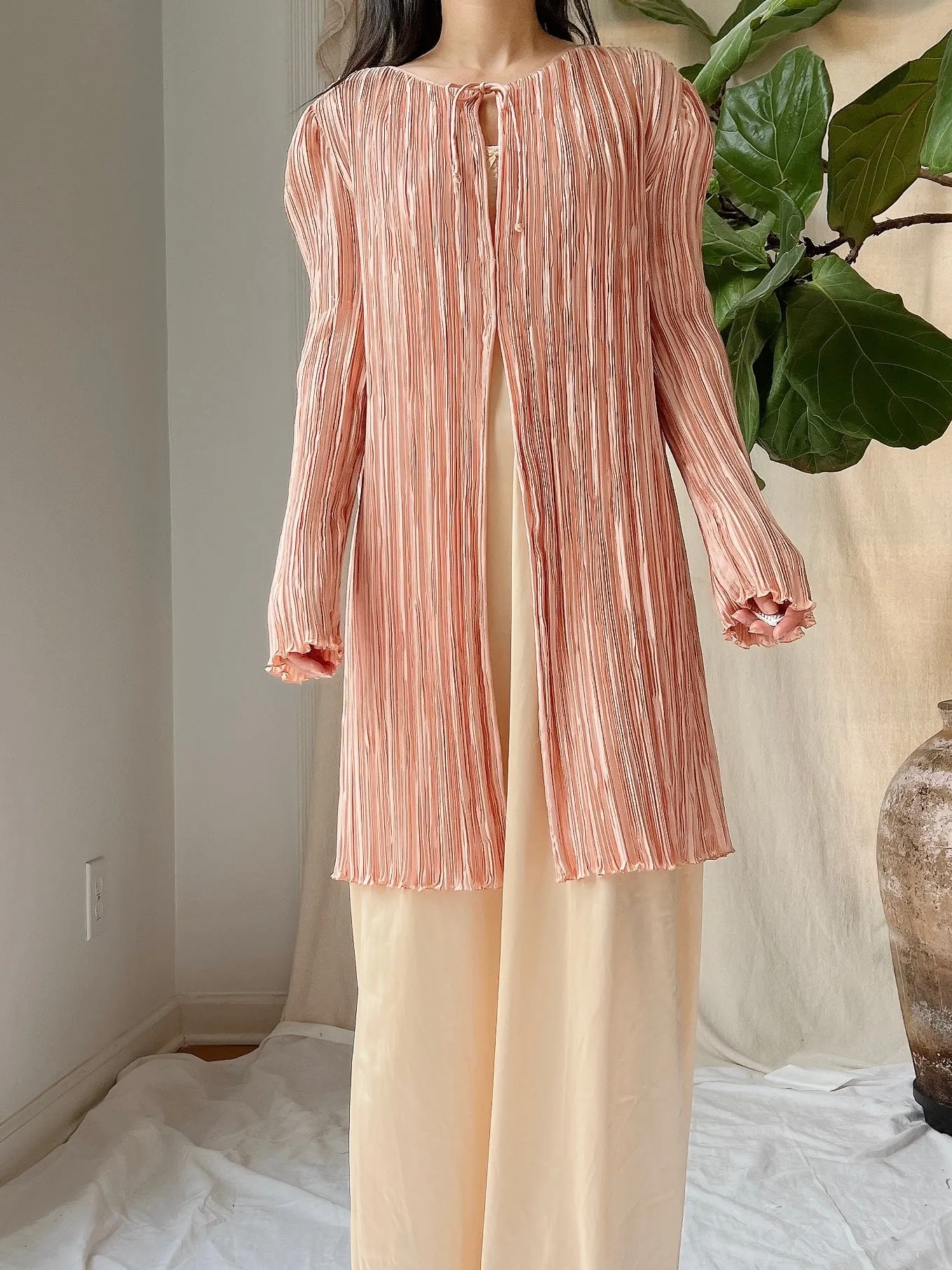 1980s Mary McFadden Pleated Tunic - M