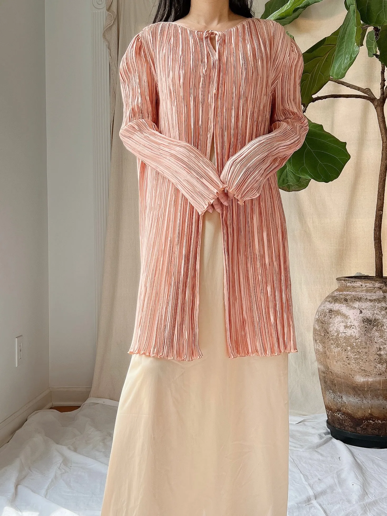 1980s Mary McFadden Pleated Tunic - M