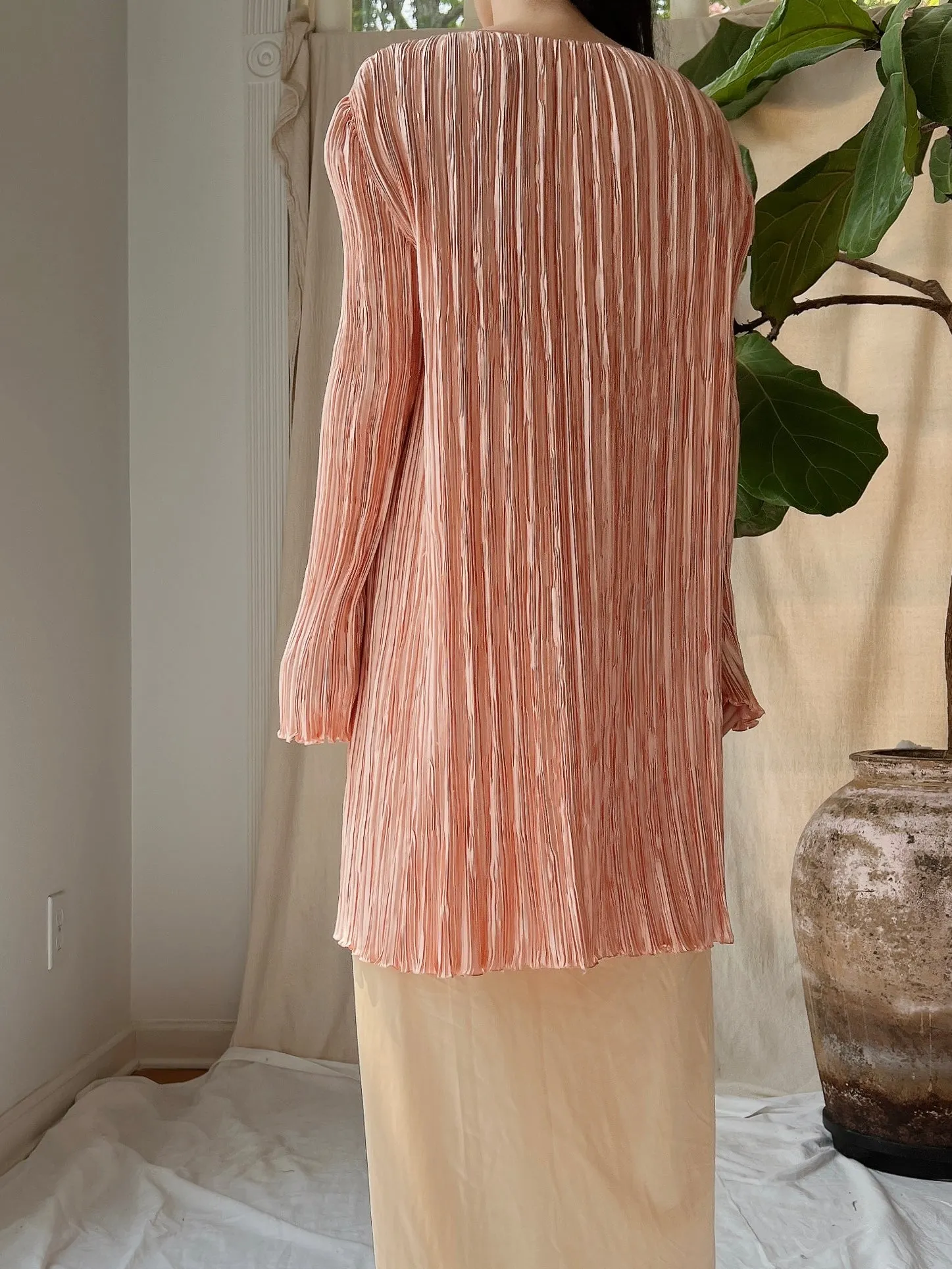 1980s Mary McFadden Pleated Tunic - M