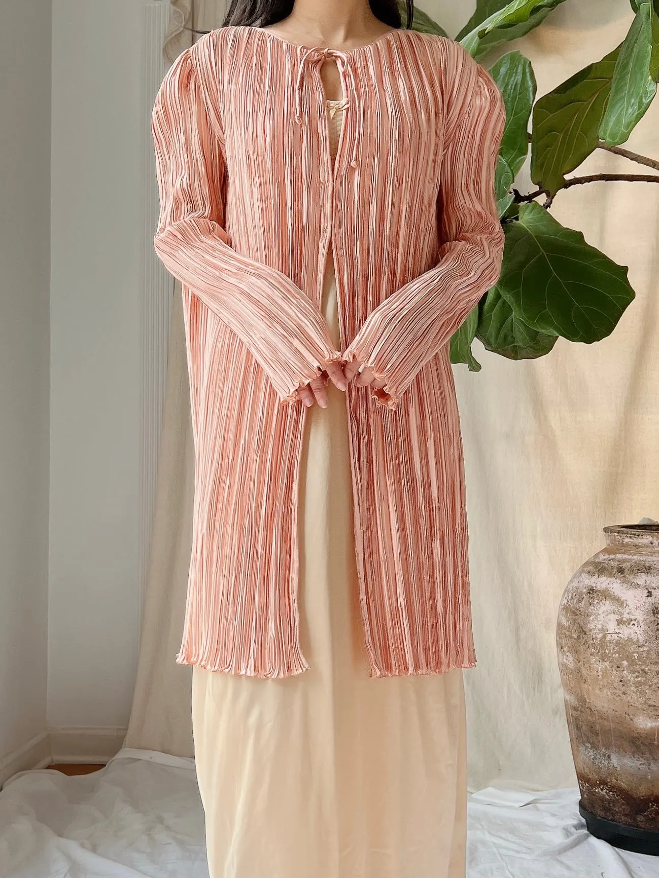 1980s Mary McFadden Pleated Tunic - M