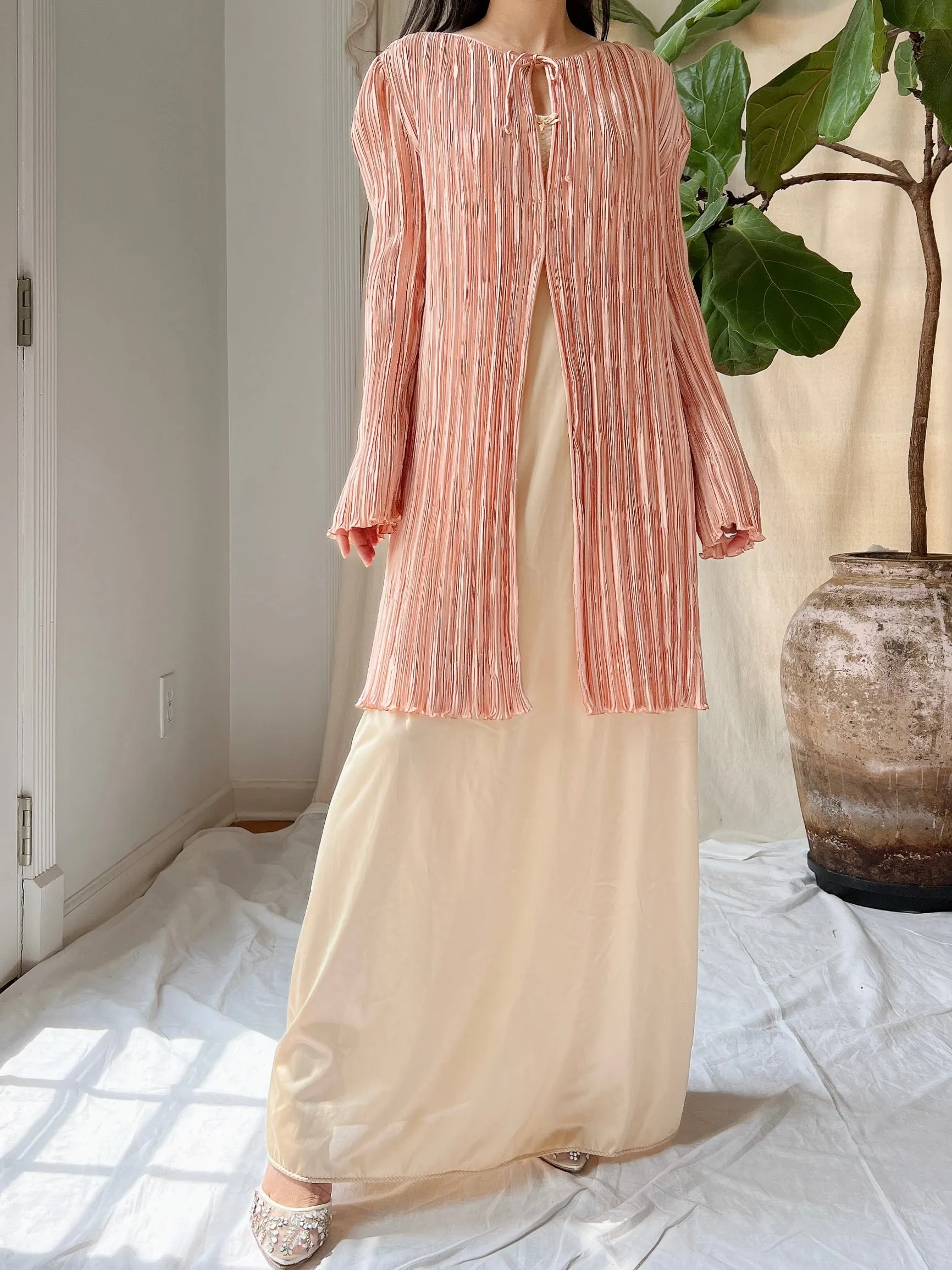 1980s Mary McFadden Pleated Tunic - M