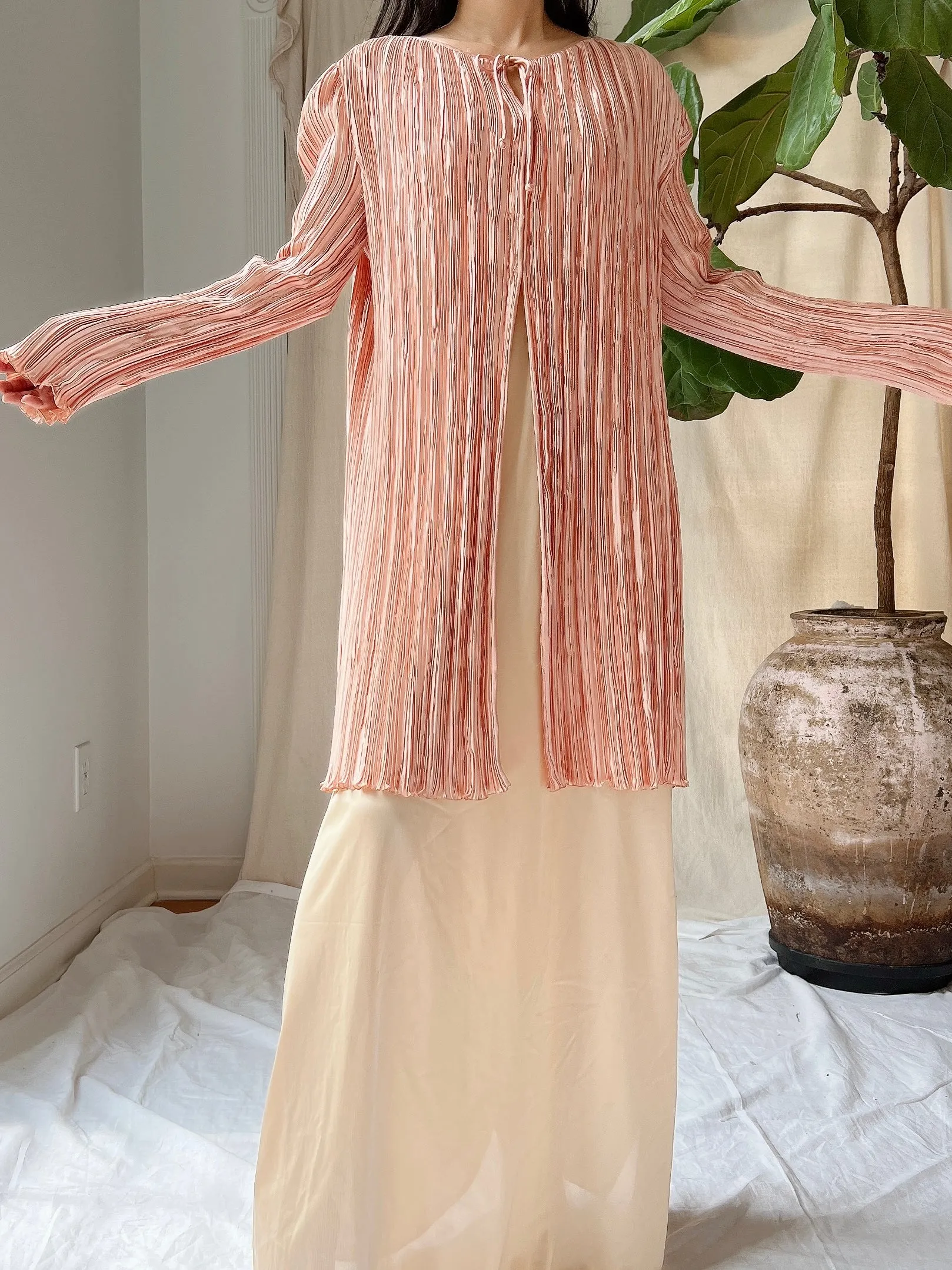 1980s Mary McFadden Pleated Tunic - M