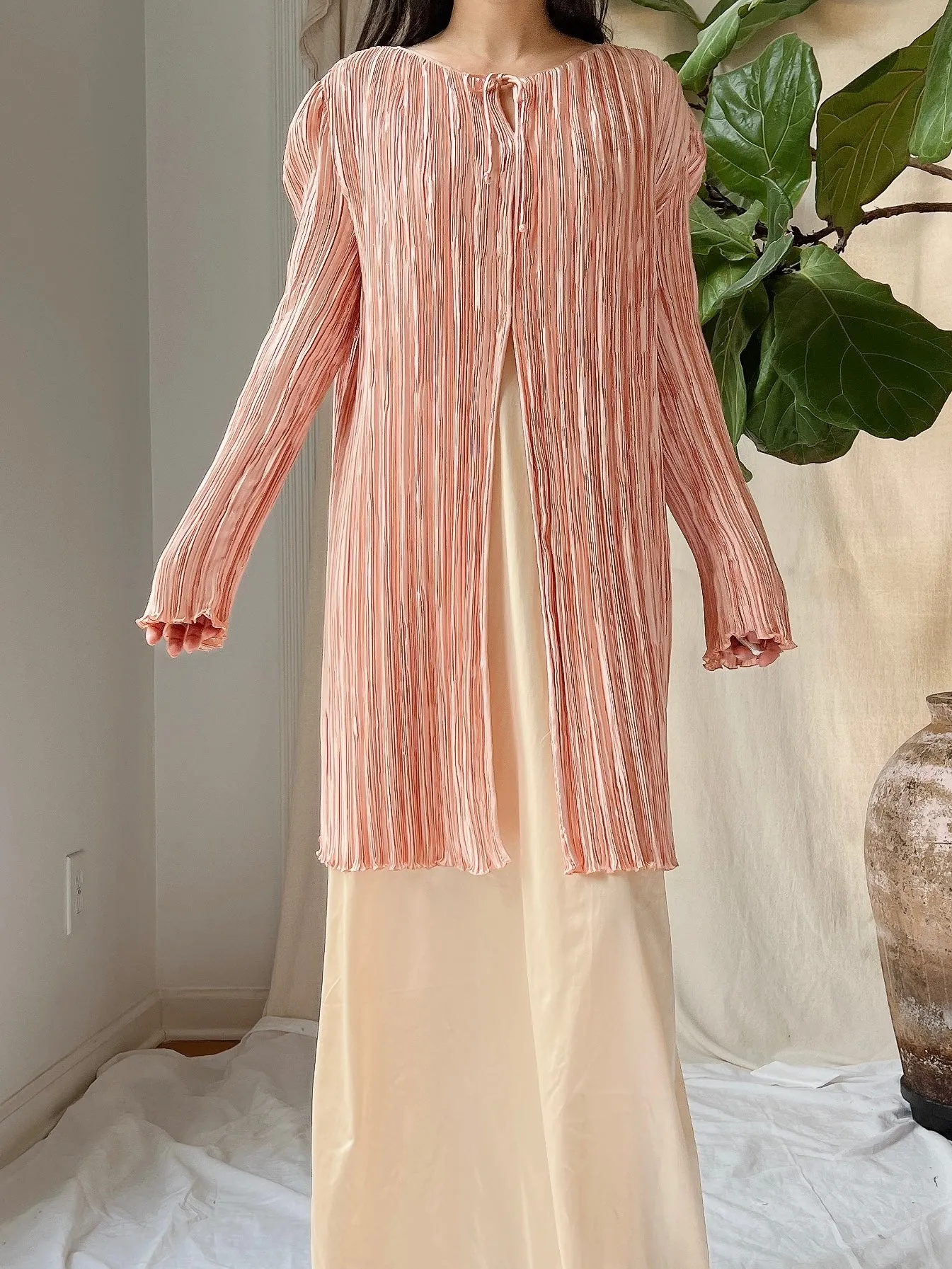 1980s Mary McFadden Pleated Tunic - M