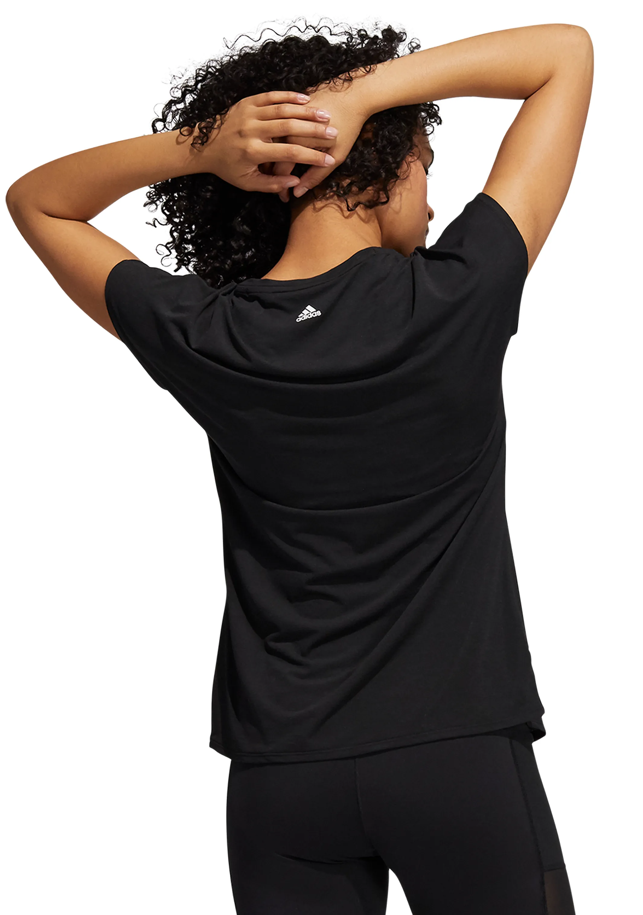 ADIDAS WOMENS 3 STRIPE TRAINING TEE