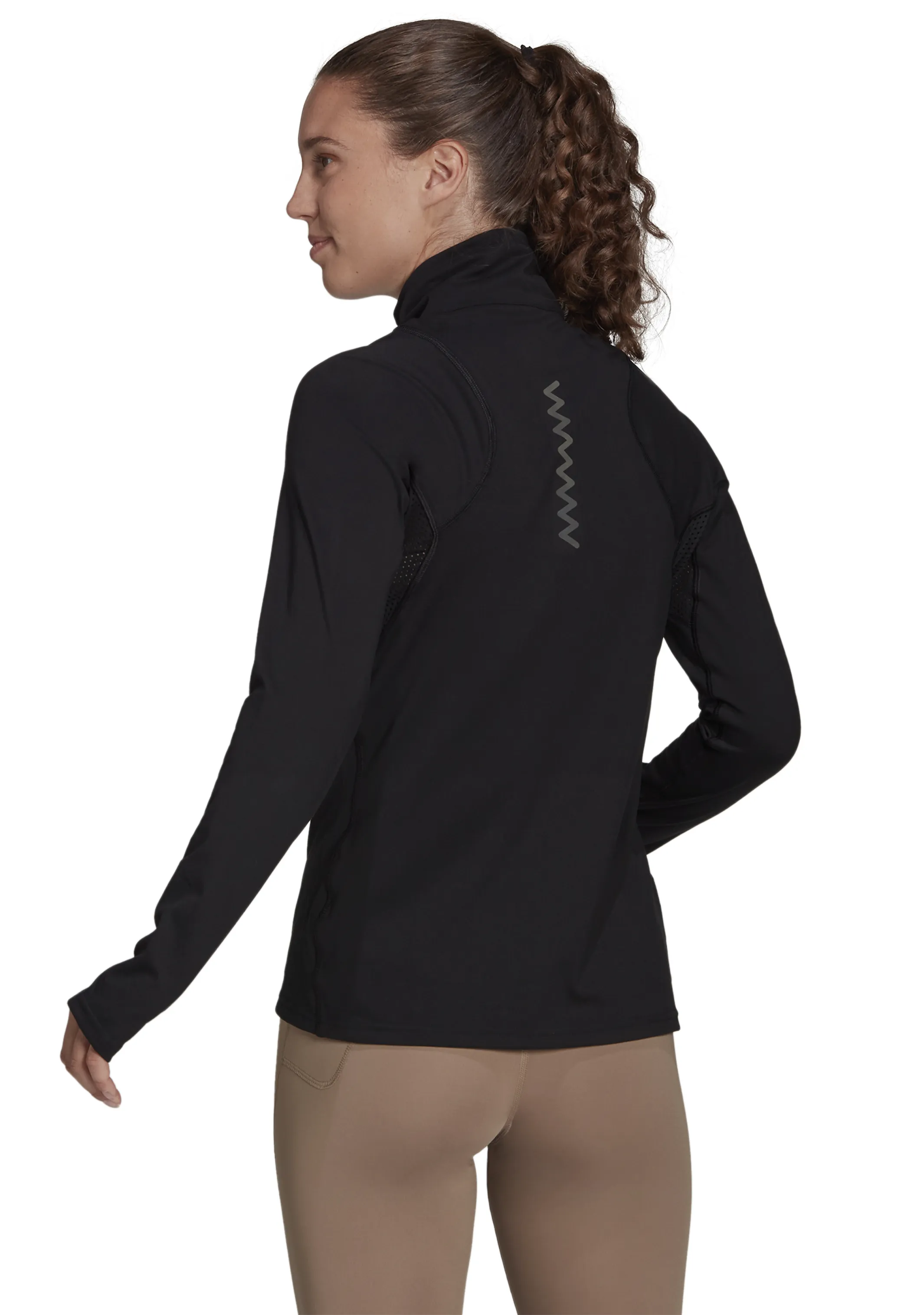 Adidas Womens Run Fast Half-Zip Long Sleeve Sweatshirt