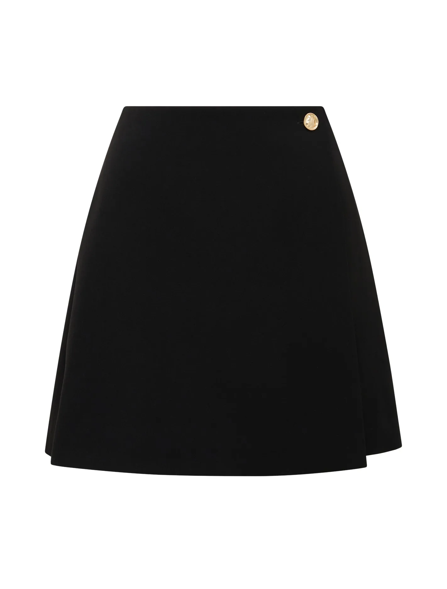 Ainsley Button Wrap Mini Skirt