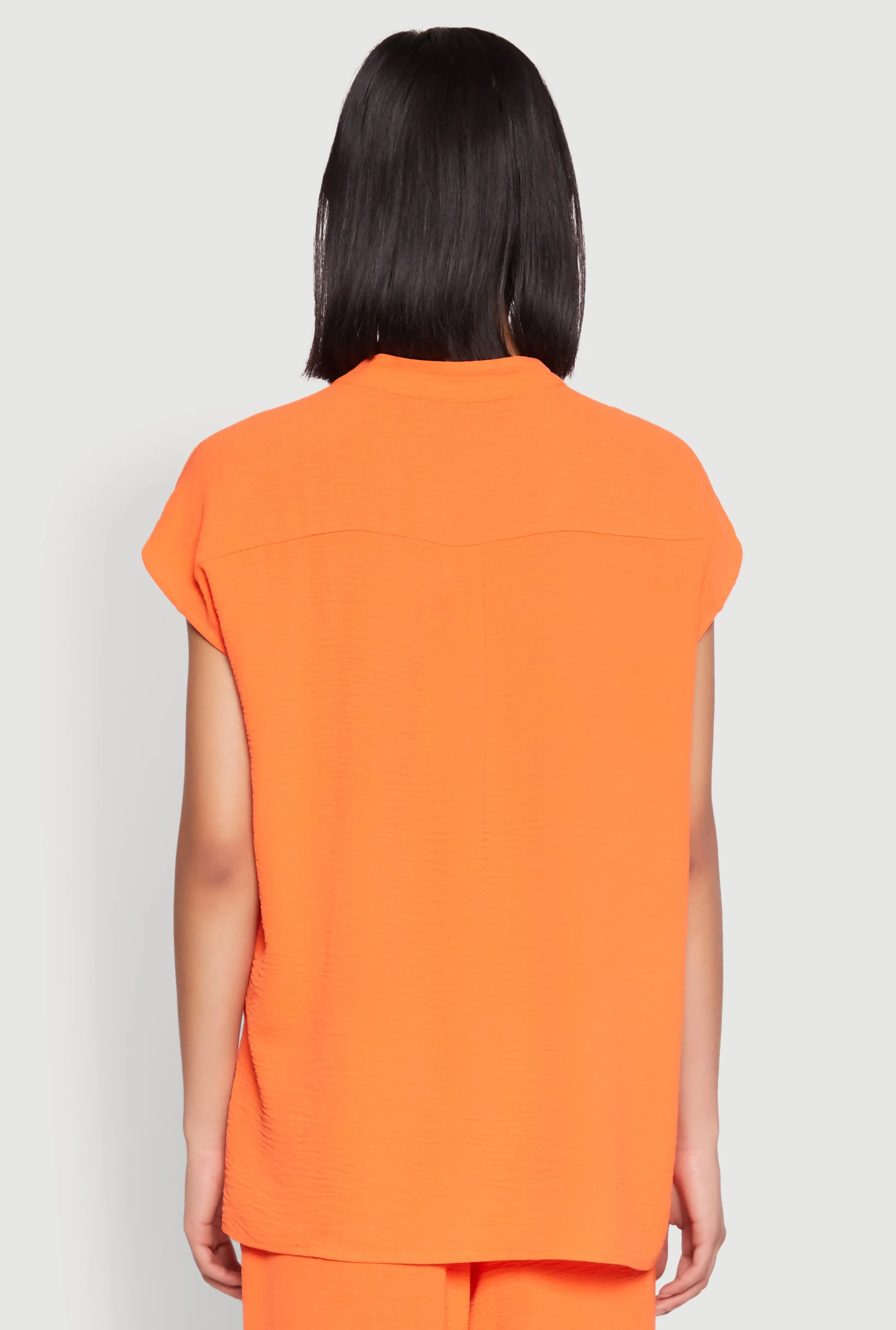 Airy Mandarin Collar Shirt