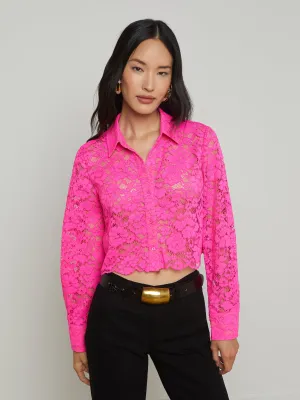 Akemi Lace Cropped Blouse