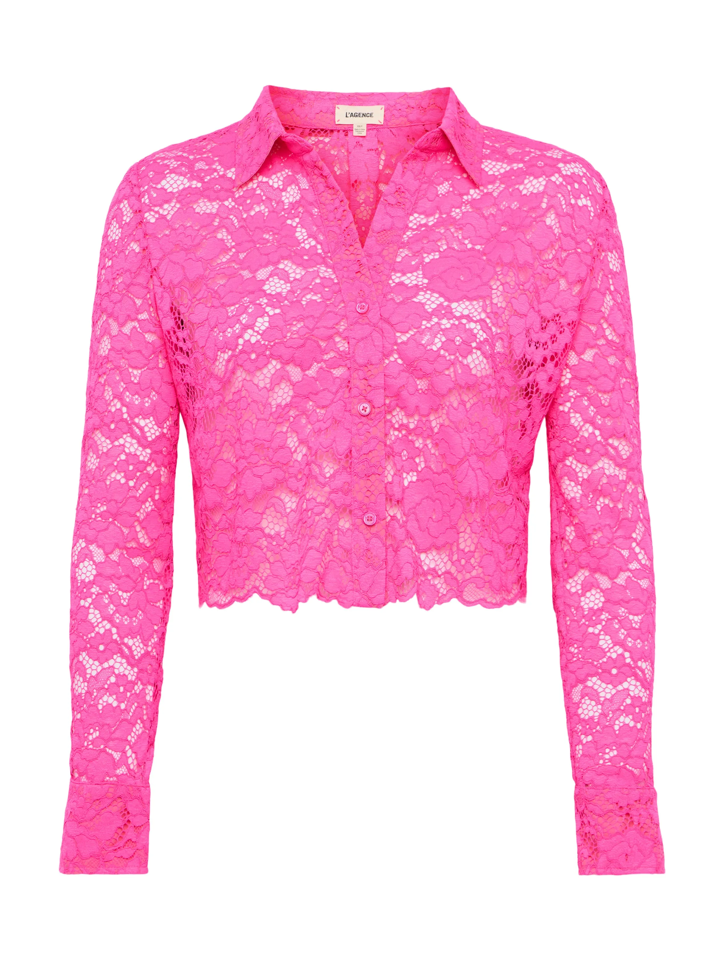 Akemi Lace Cropped Blouse