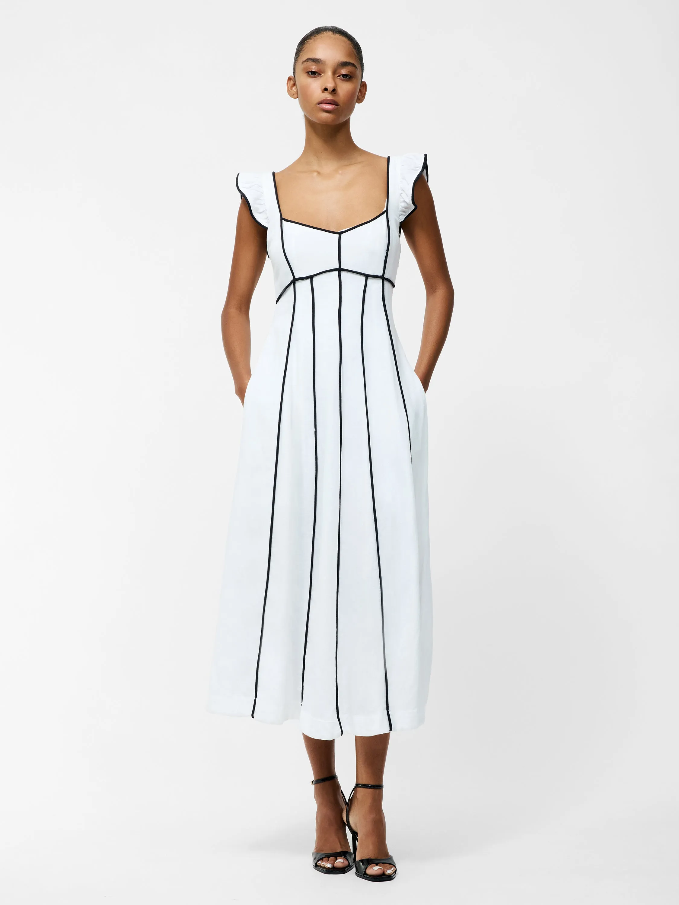Ariette Linen Flared Dress