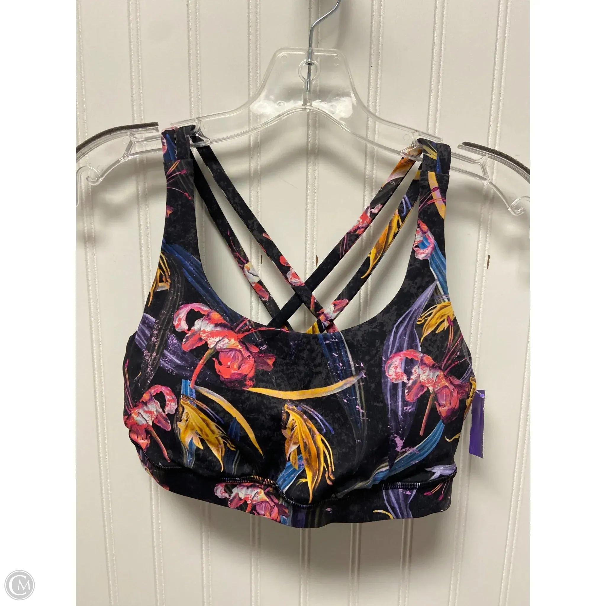 Athletic Bra By Lululemon In Floral Print, Size: M