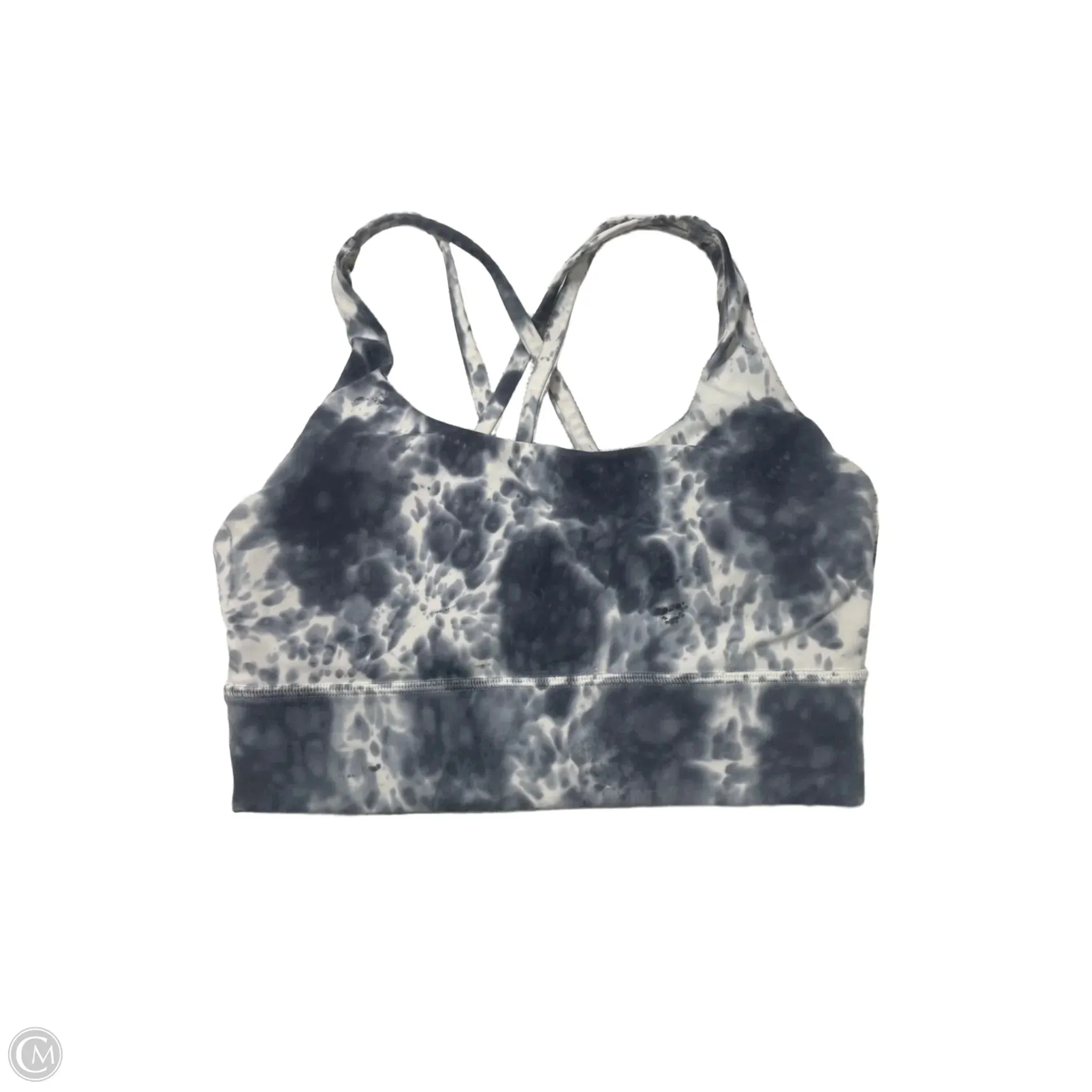 Athletic Bra By Lululemon In Grey & White, Size: S