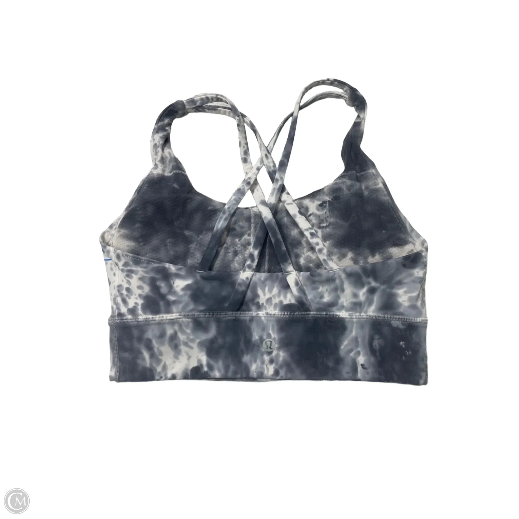 Athletic Bra By Lululemon In Grey & White, Size: S