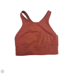 Athletic Bra By Lululemon In Orange & Red, Size: M