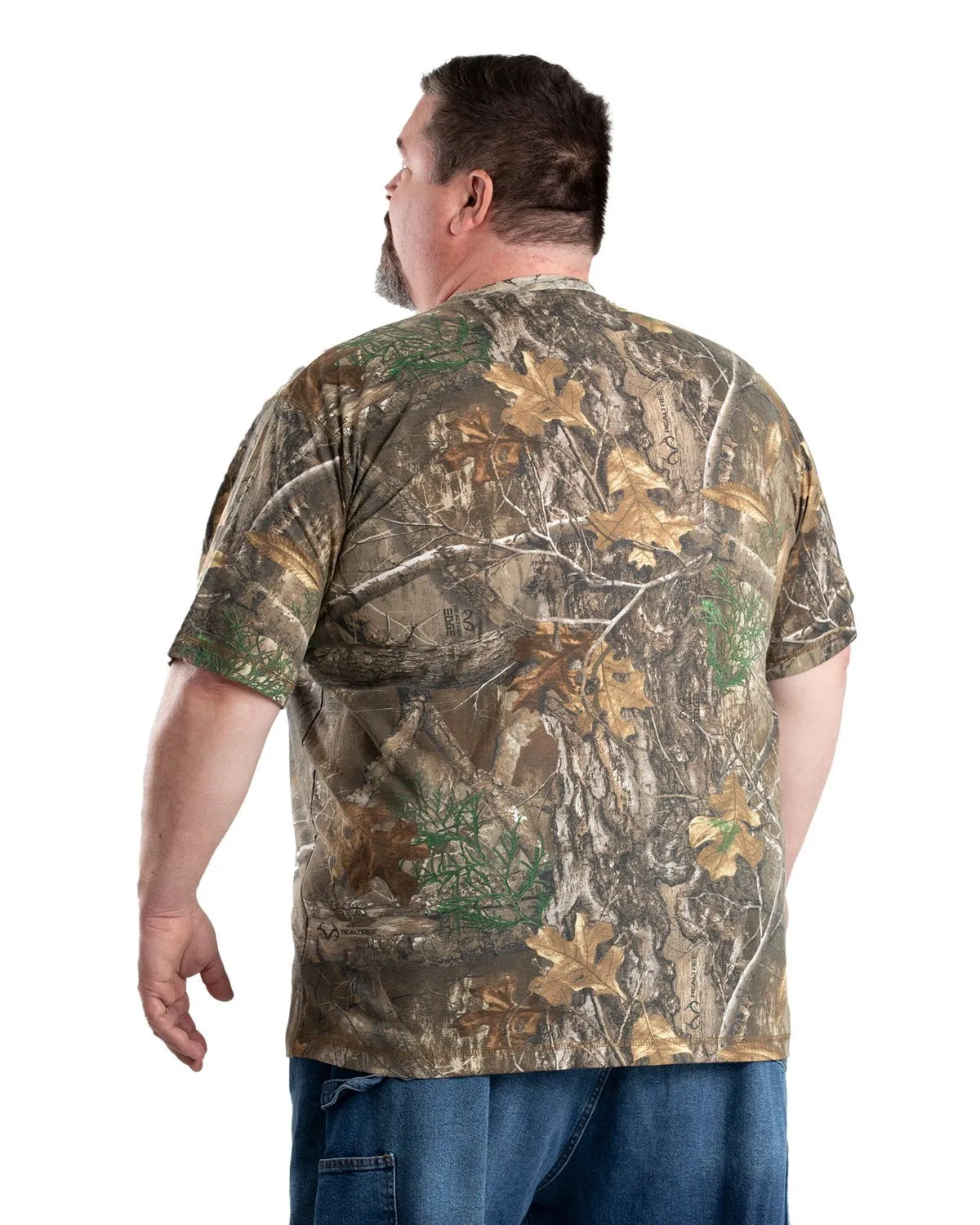Berne Mens Performance Pocket Realtree Edge Cotton Blend S/S T-Shirt