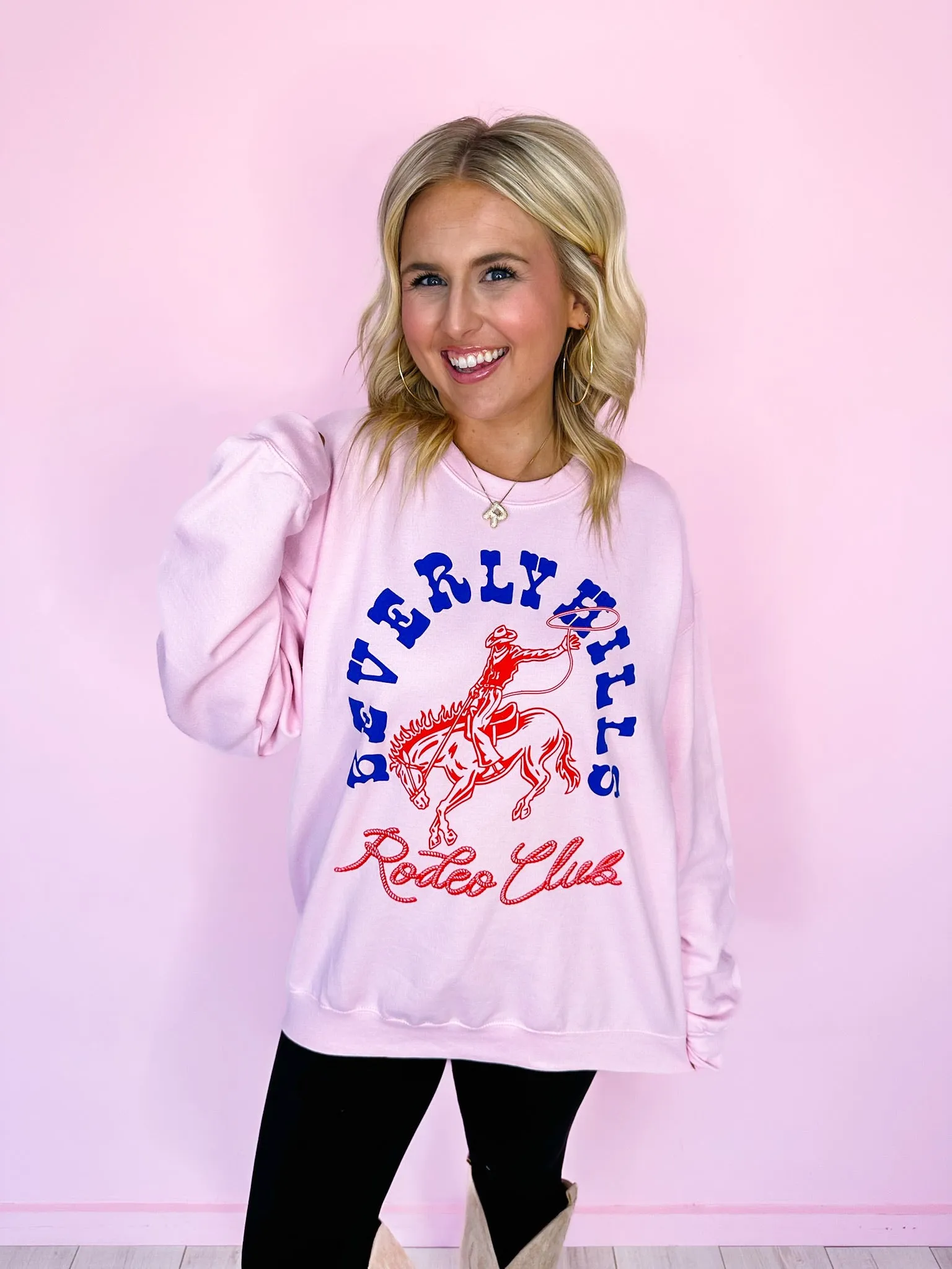 BEVERLY HILLS RODEO CLUB SWEATSHIRT - PINK