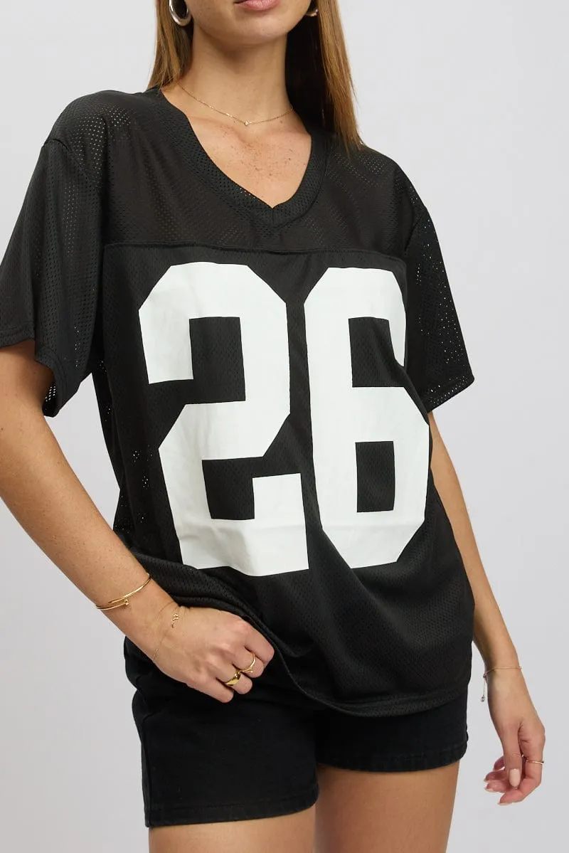 Black Sport Tee Short Sleeve