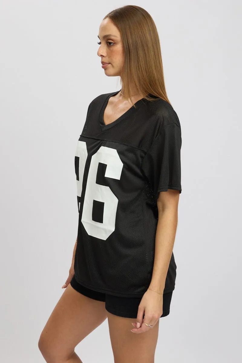 Black Sport Tee Short Sleeve