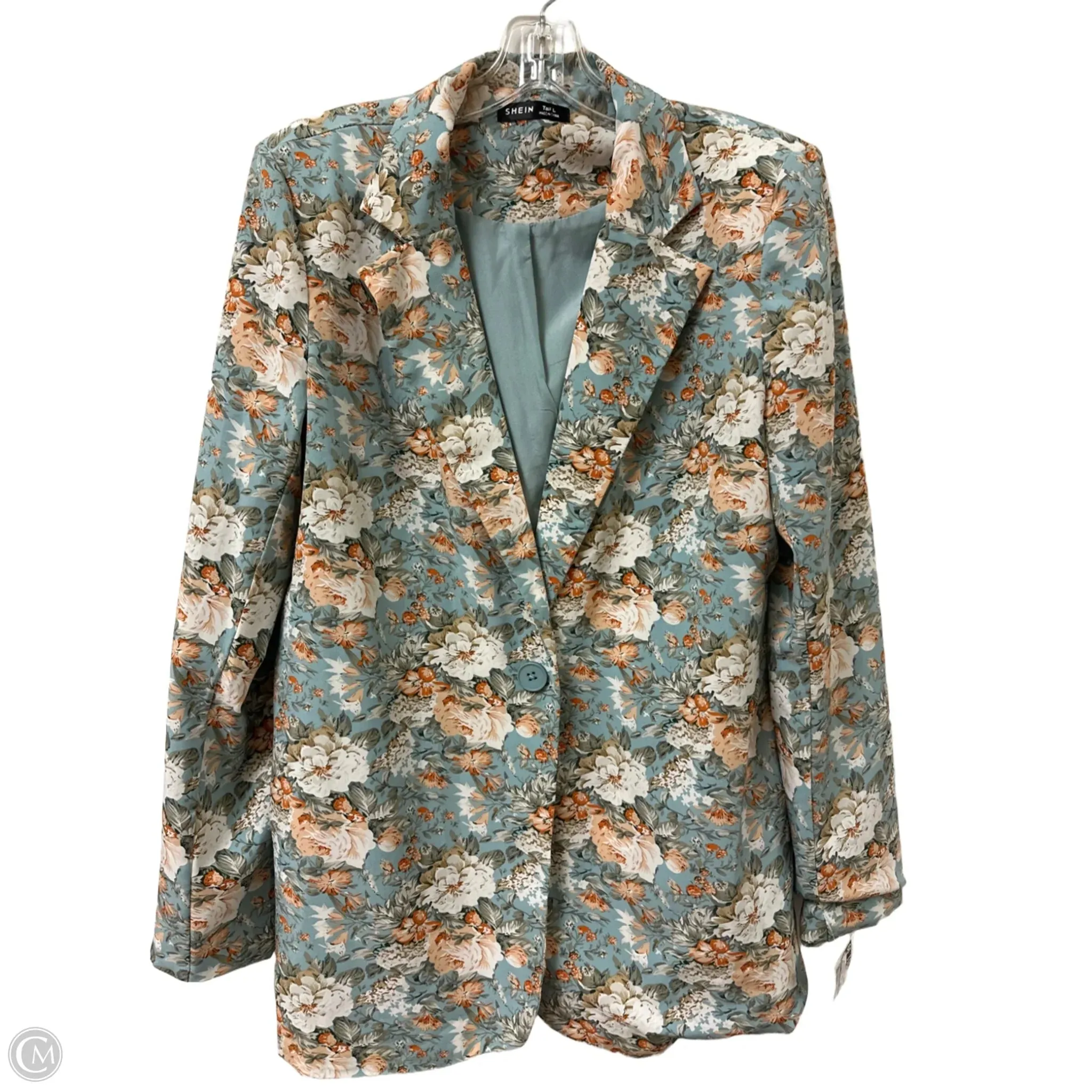Blazer By Shein In Floral Print, Size: L