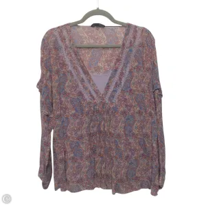 Blouse Designer By Frye In Blue & Purple, Size: S
