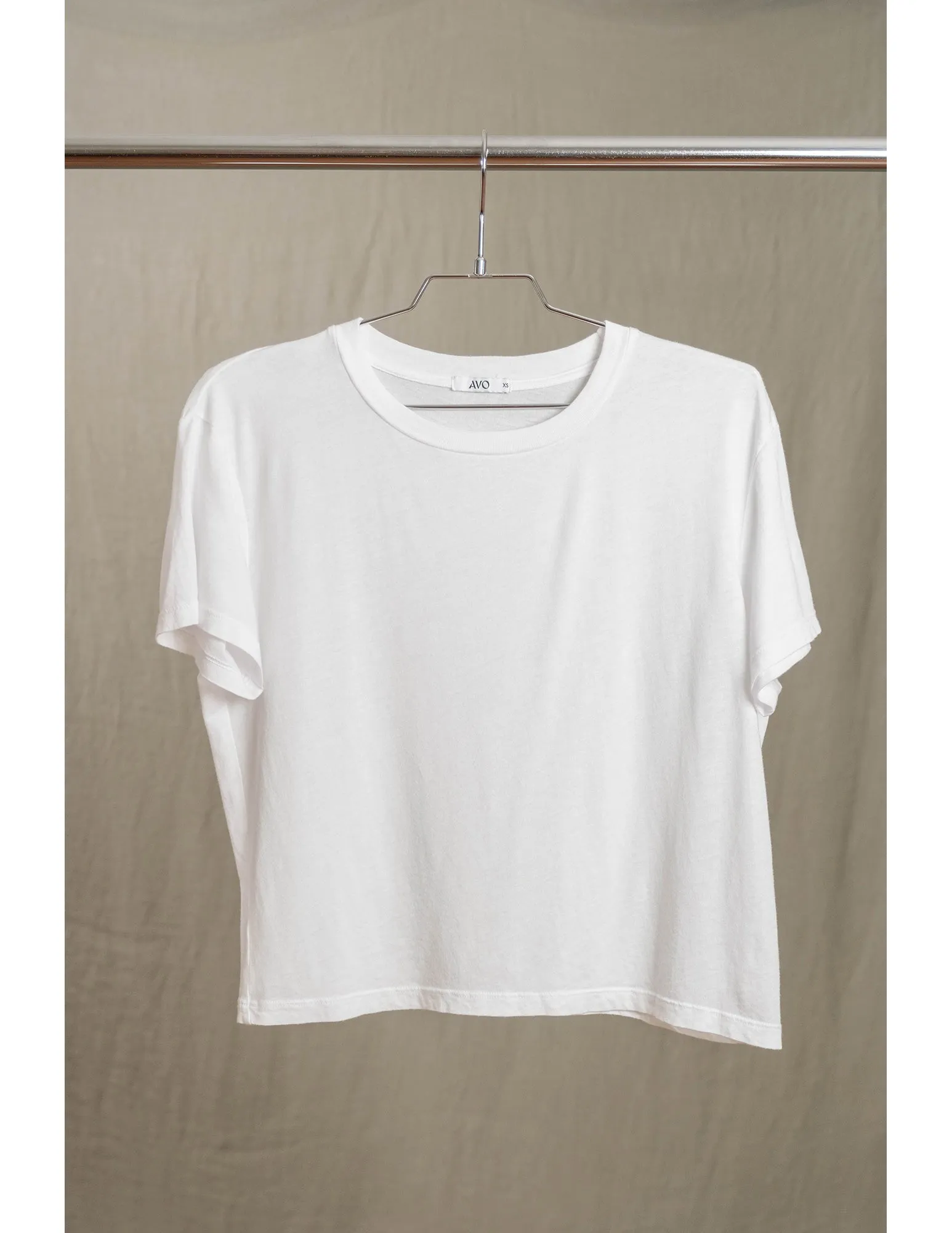 Butter Soft Boxy Crop in White