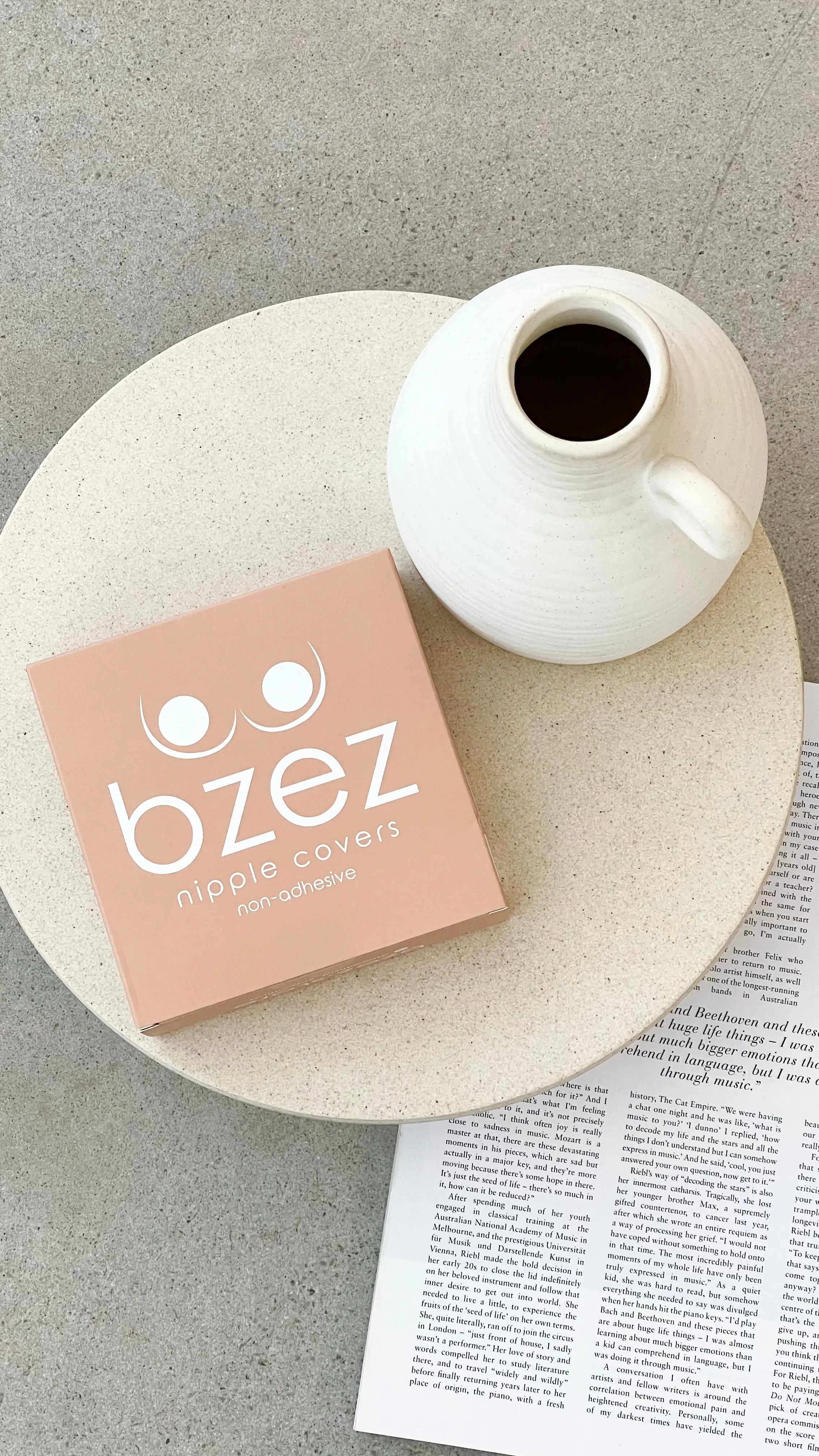 BZEZ Silicone Nipple Covers - Non adhesive - Bare