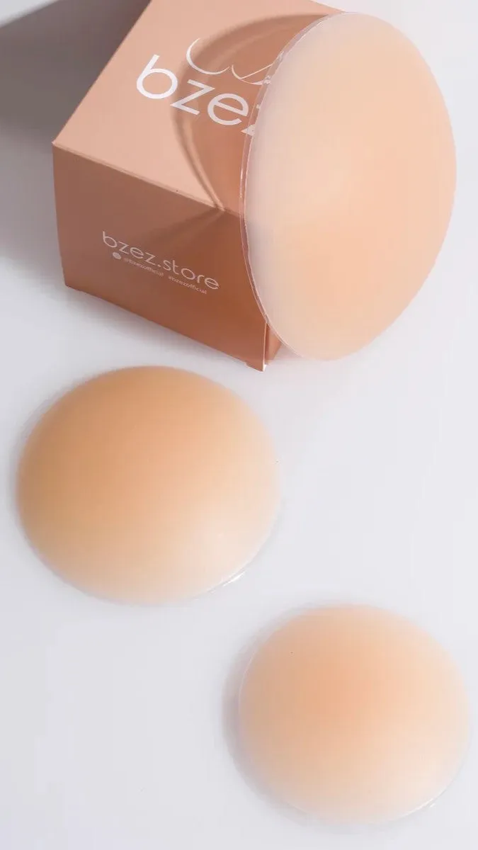 BZEZ Silicone Nipple Covers - Non adhesive - Bare