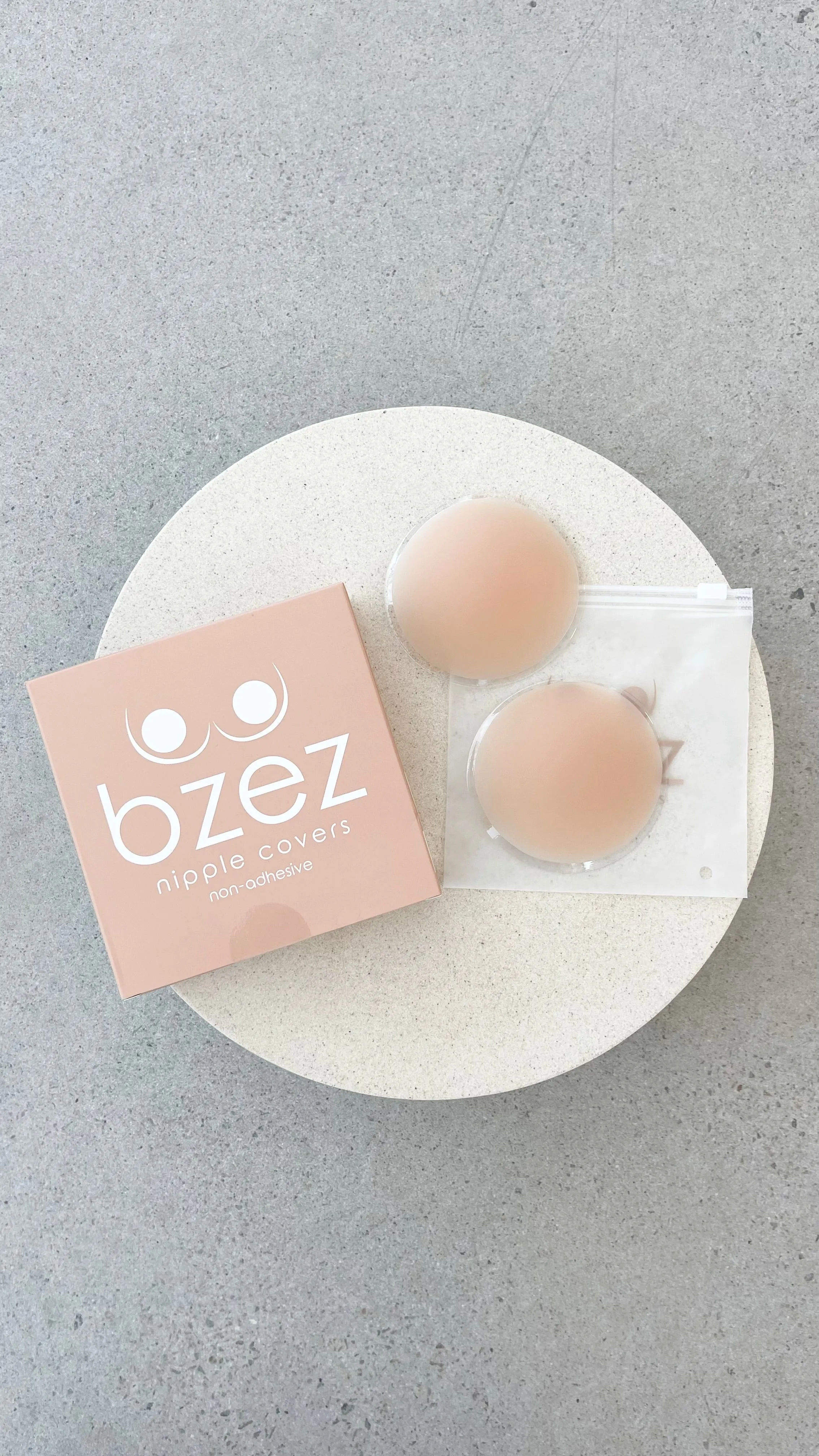 BZEZ Silicone Nipple Covers - Non adhesive - Bare