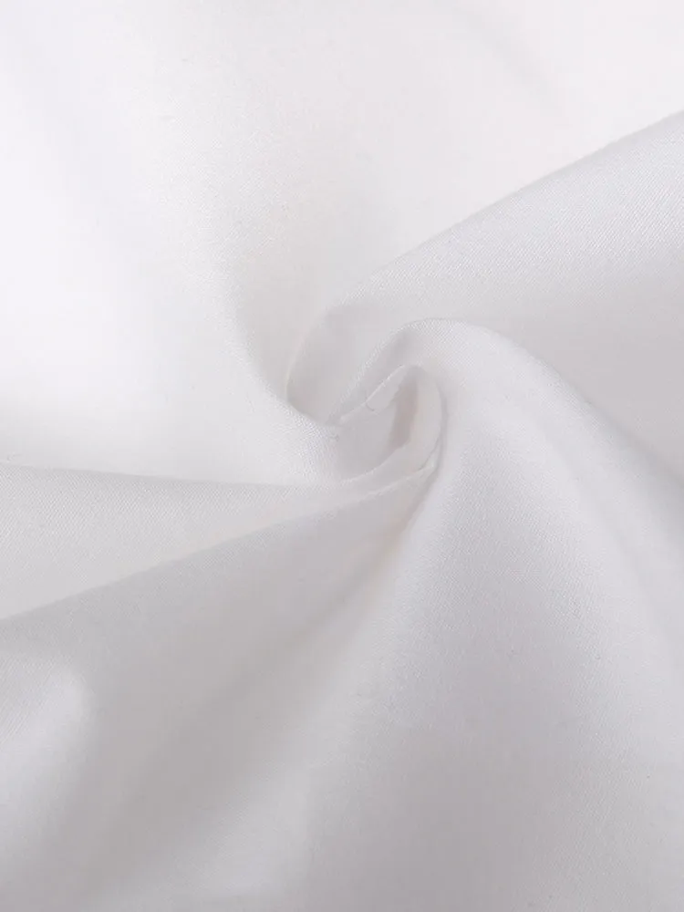 Casual Asymmetrical Shoulder Lantern Sleeve Solid Tops Shirts For Women