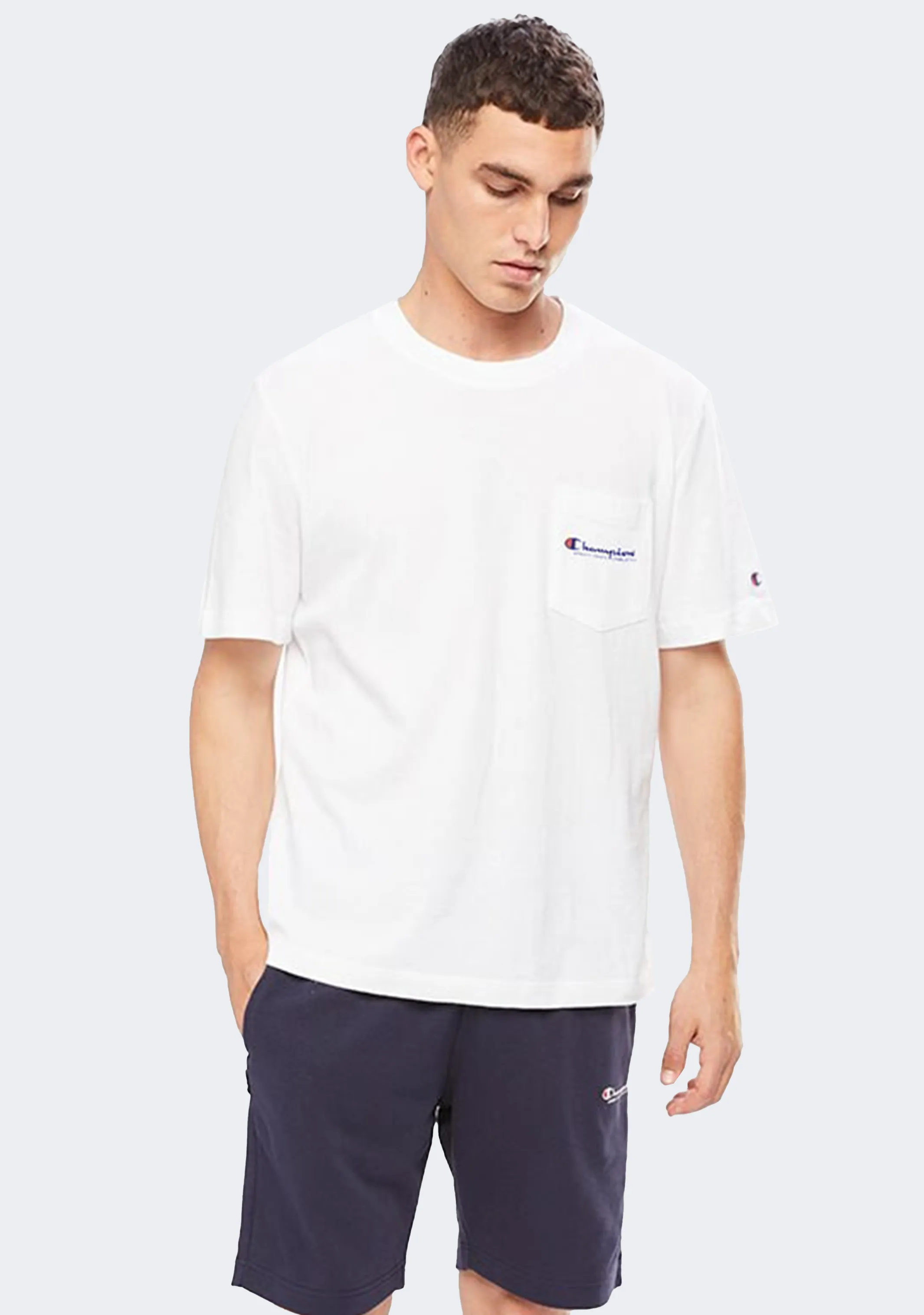 Champion Mens SPS Jersey Pocket Script Tee