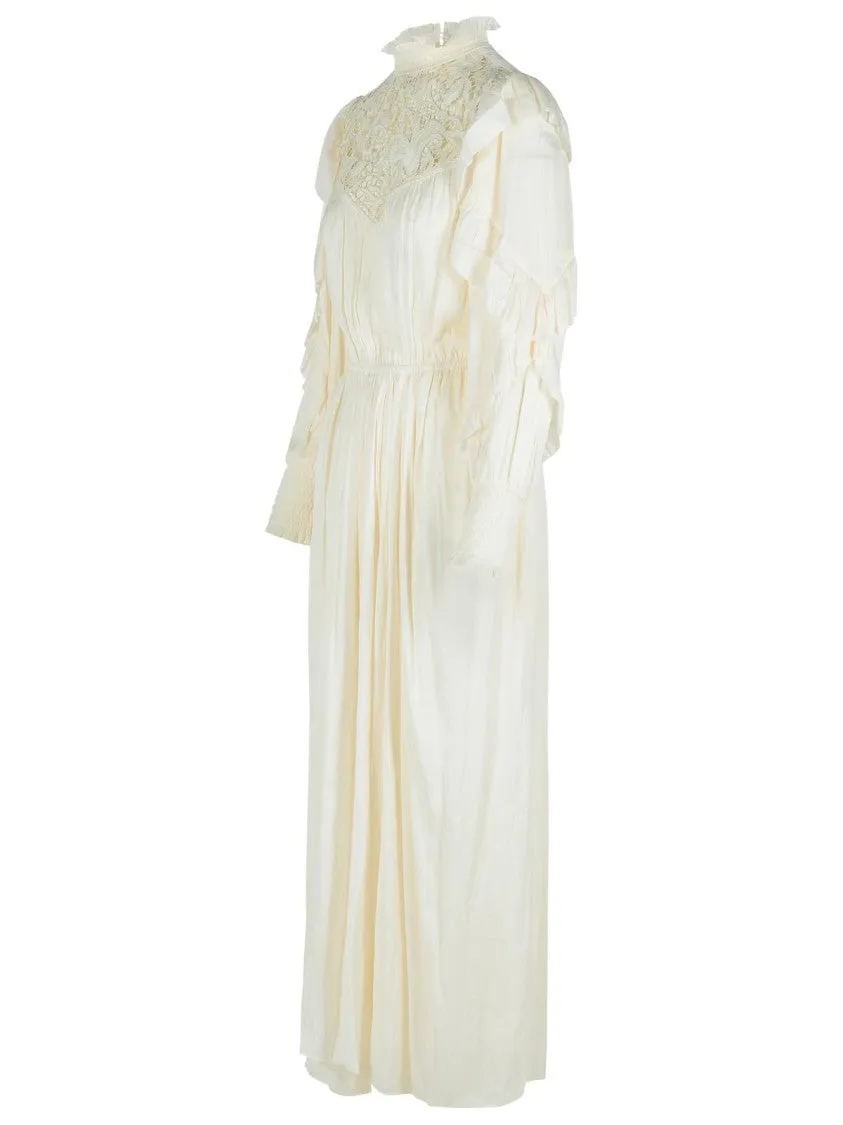 'Charlene' Beige Polyester Dress
