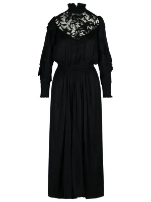 'Charlene' Black Polyester Dress