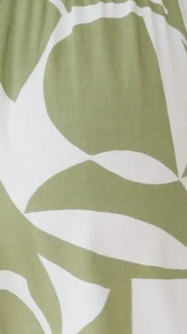 Cordilia Shirt and Short Set - Sage Print