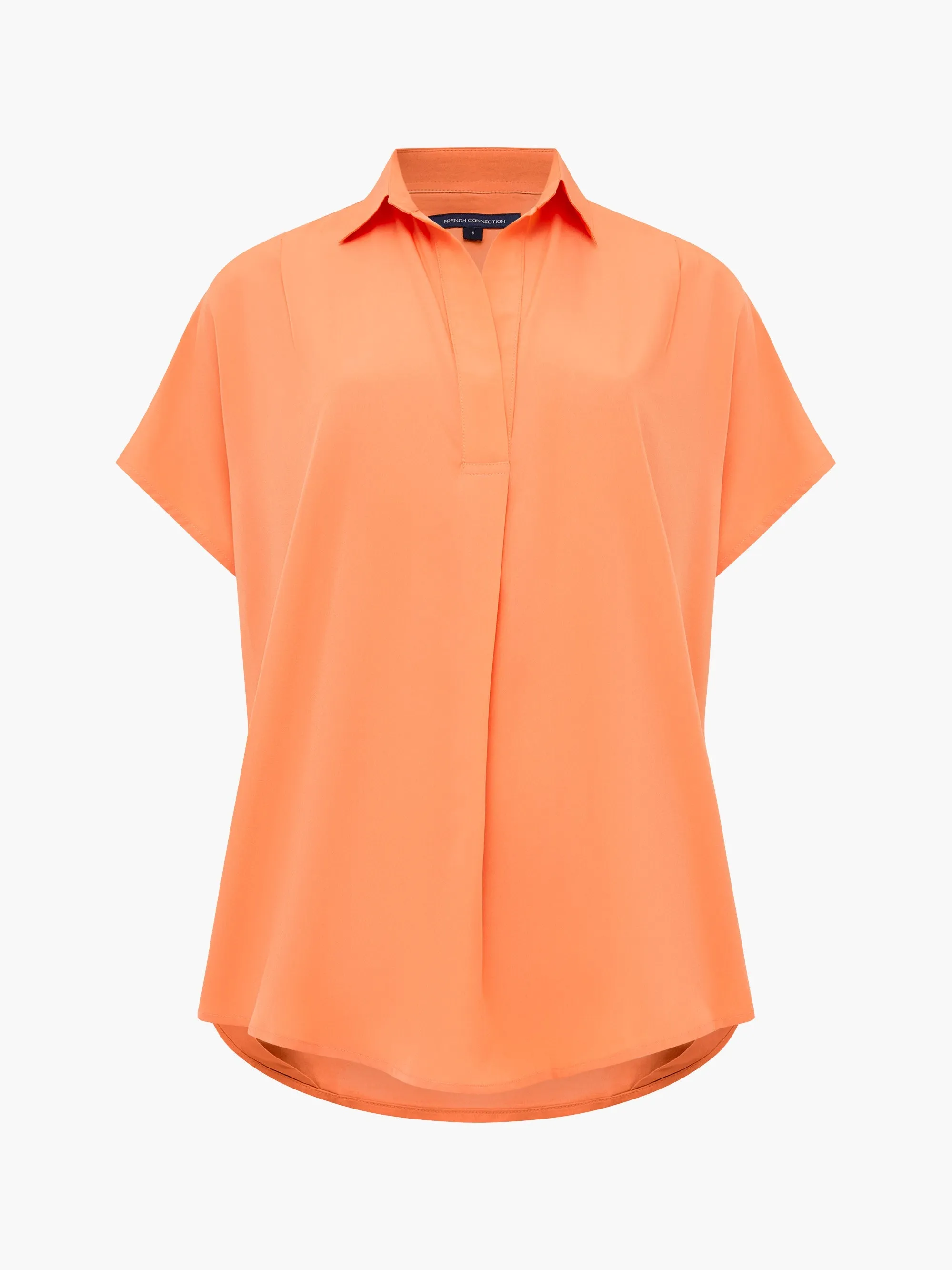 Crepe Light Cap Sleeve Popover Shirt