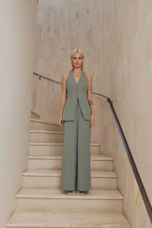 CURAAE Catalina Halterneck Vest in Green