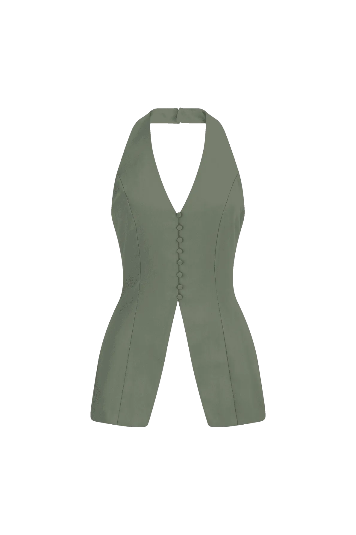 CURAAE Catalina Halterneck Vest in Green