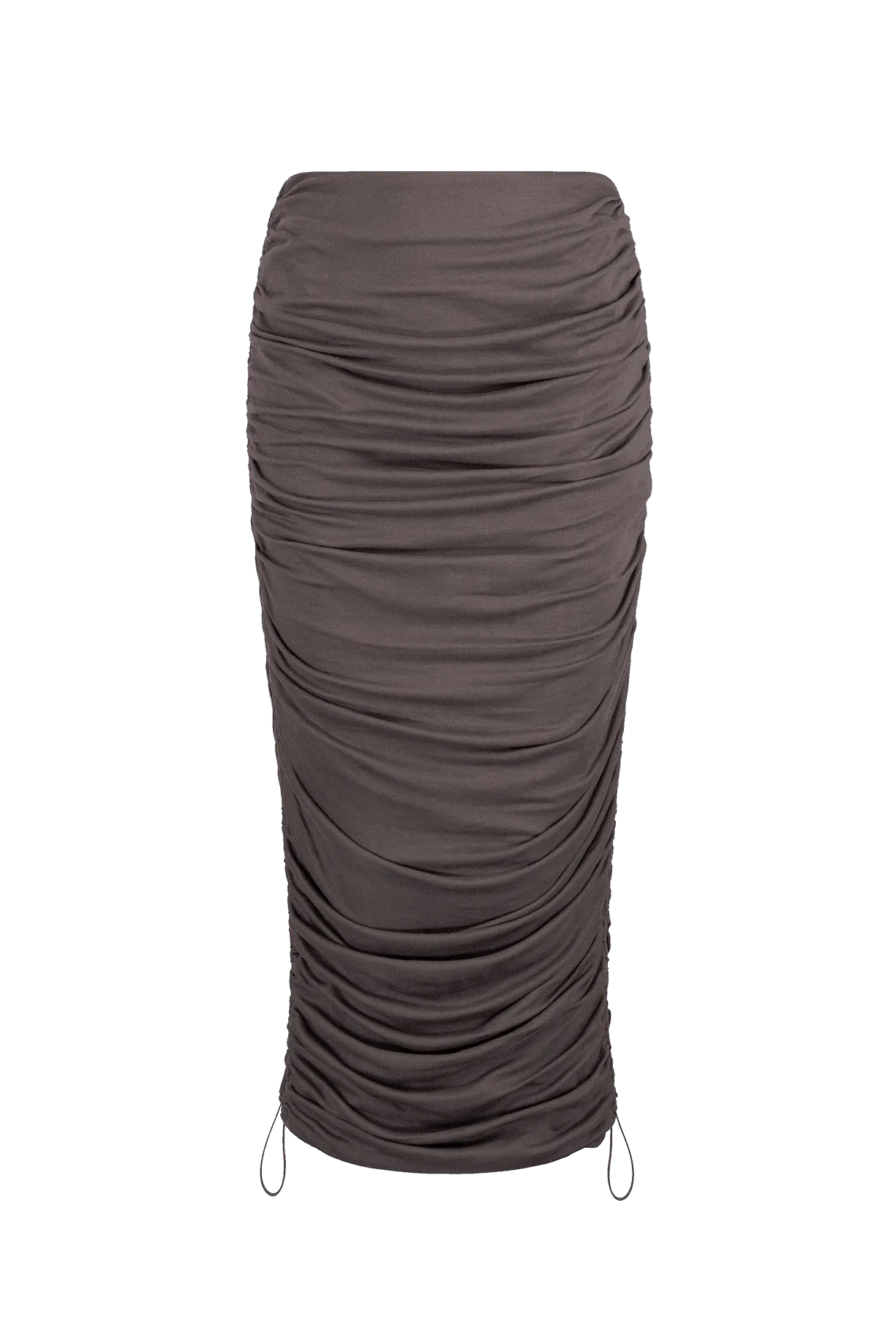 CURAAE Odette Fitted Midi Skirt In Grey