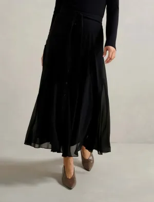 Donna Godet Midi Skirt