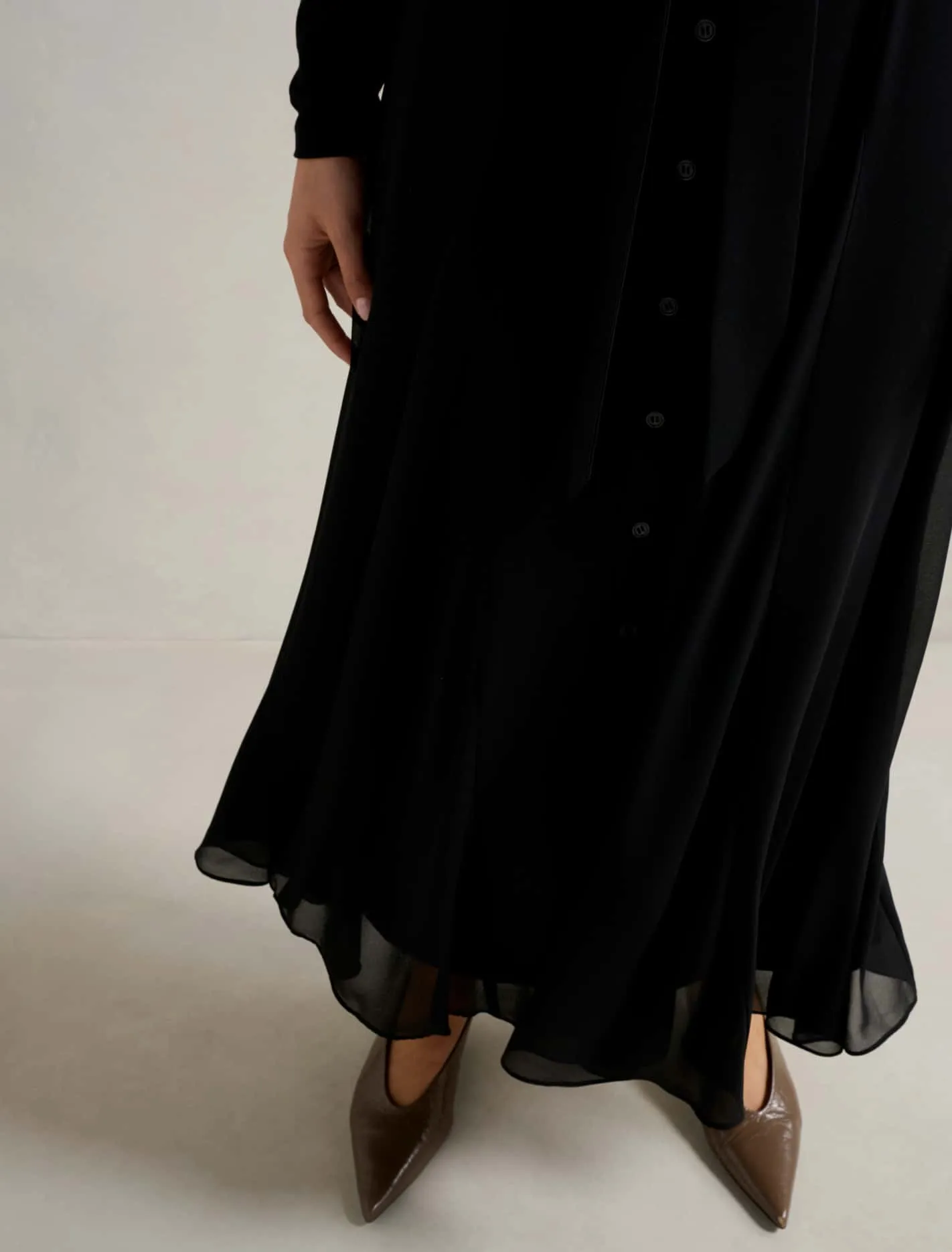 Donna Godet Midi Skirt