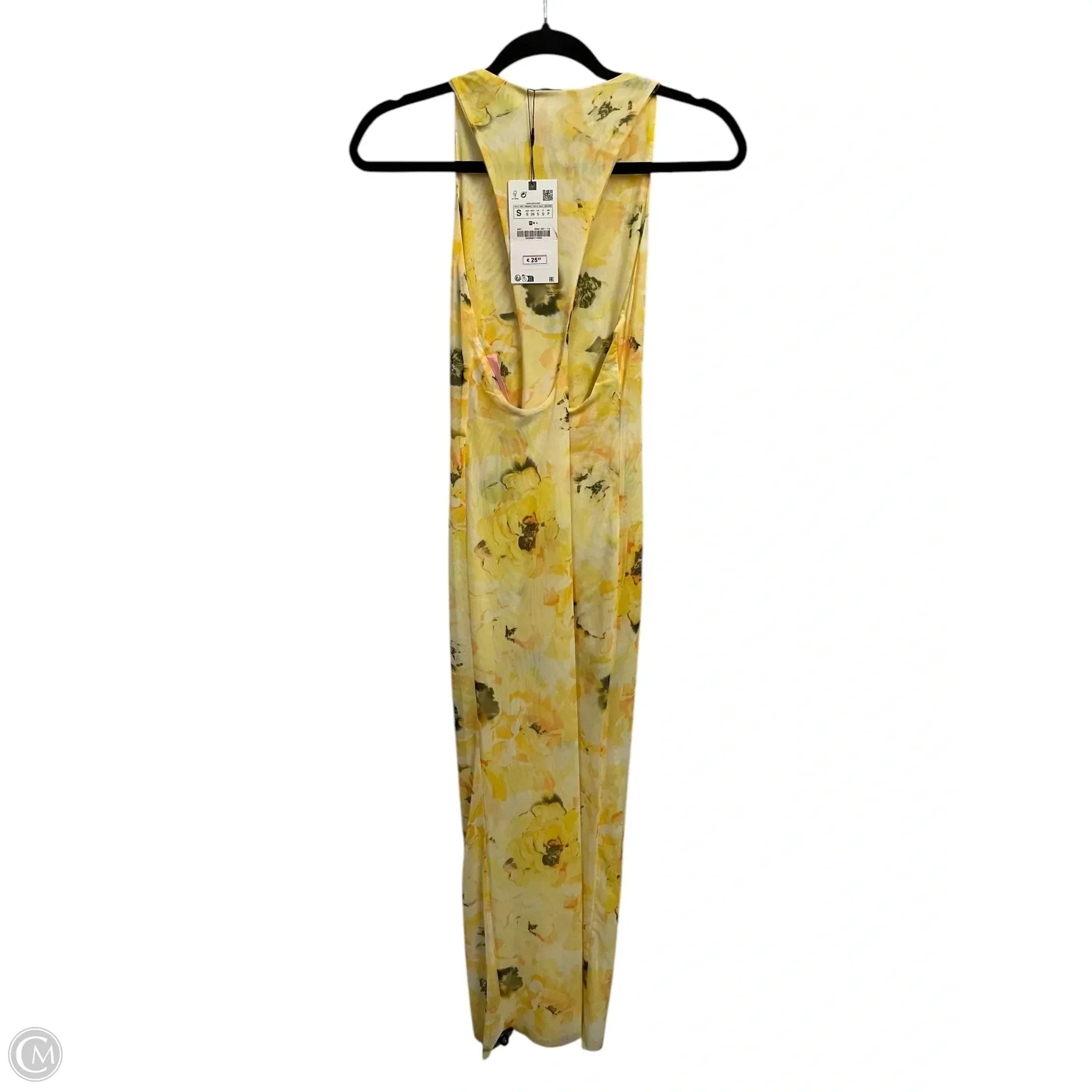 Dress Casual Midi By Zara In Yellow, Size: S