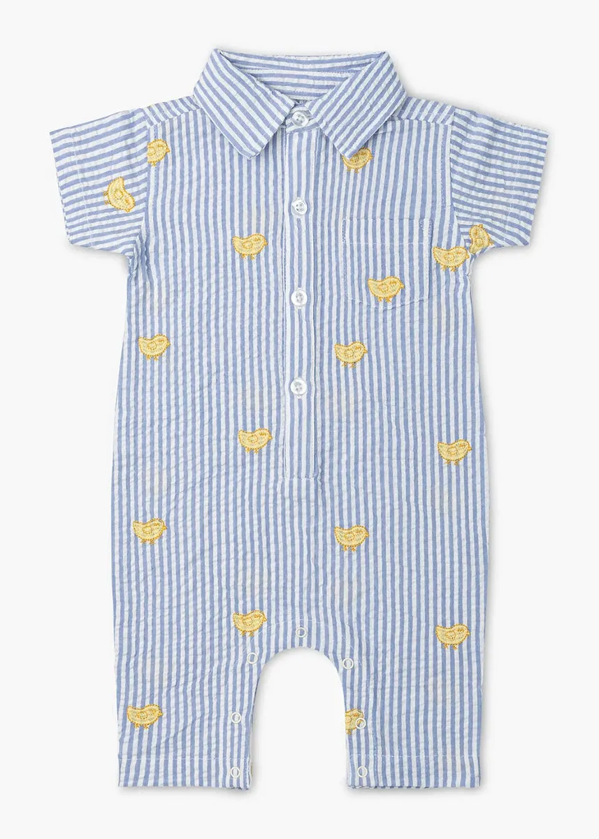 Easter Oxford Romper - Embroidered Chicks