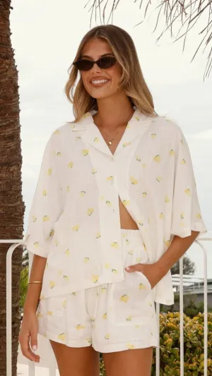 Edita Button Up Shirt - Limone