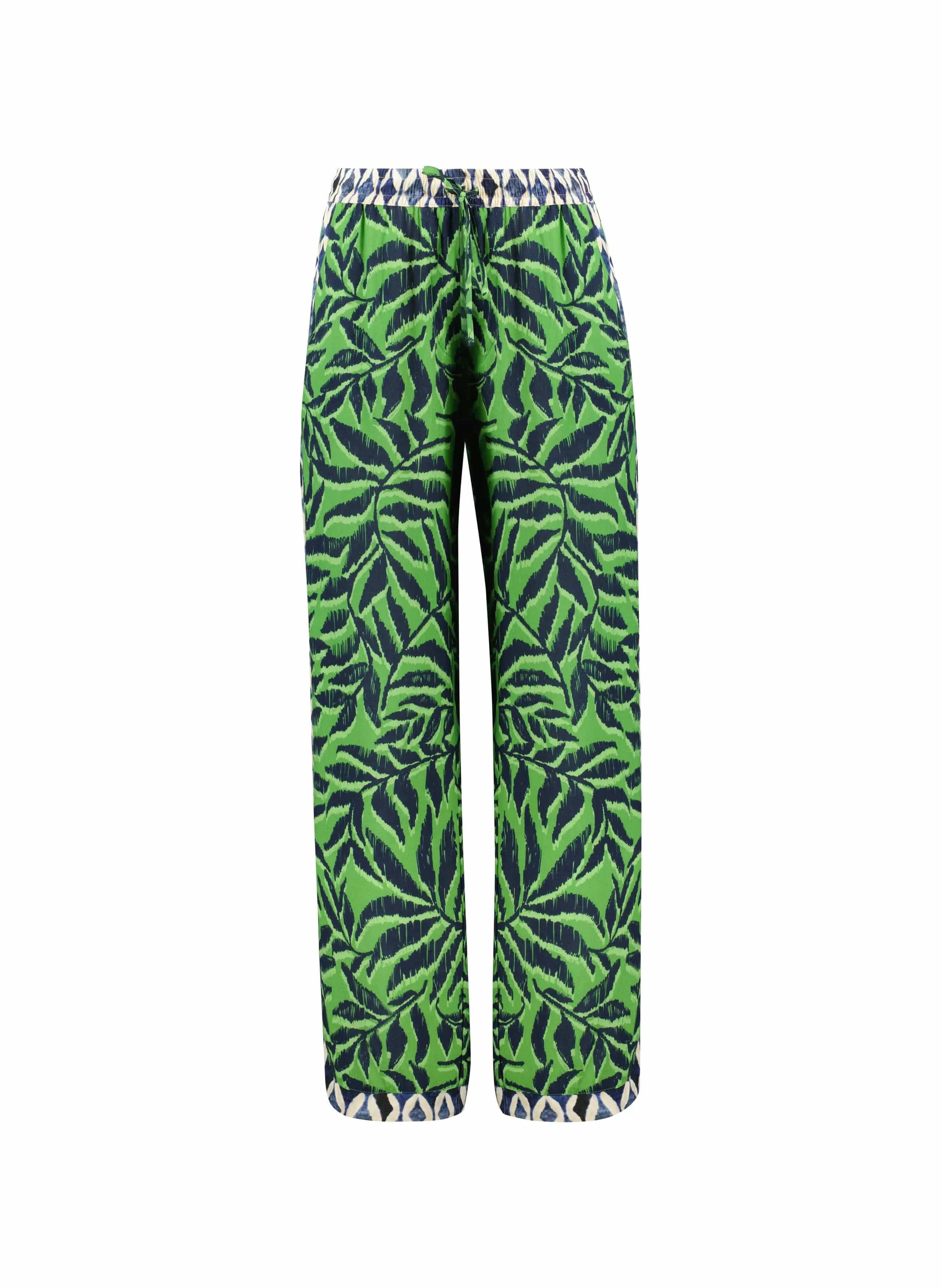 Elin LENZING™ ECOVERO™ Trousers | Green Foliage