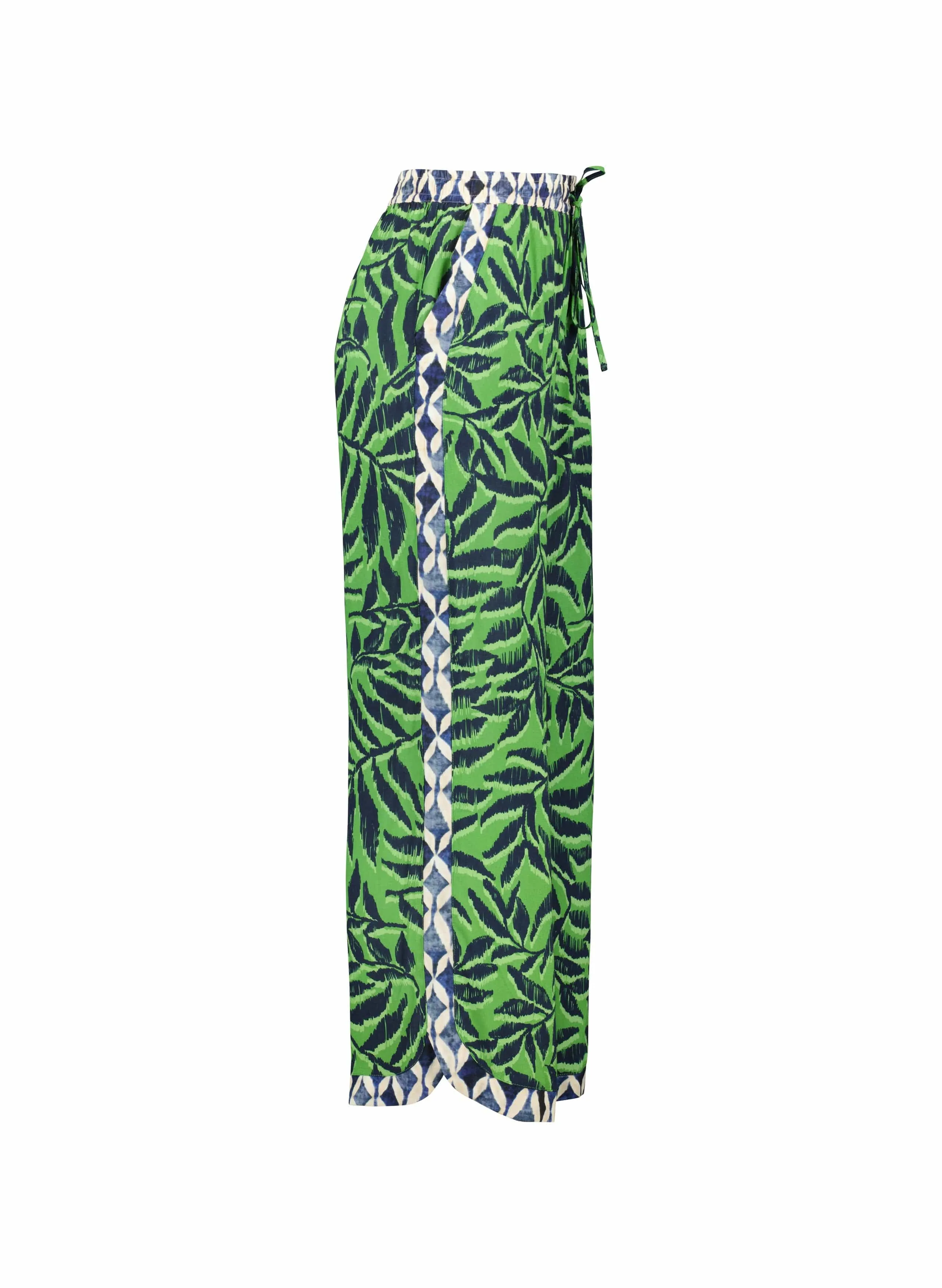 Elin LENZING™ ECOVERO™ Trousers | Green Foliage