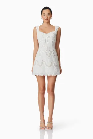 Eliza Mini Dress in White