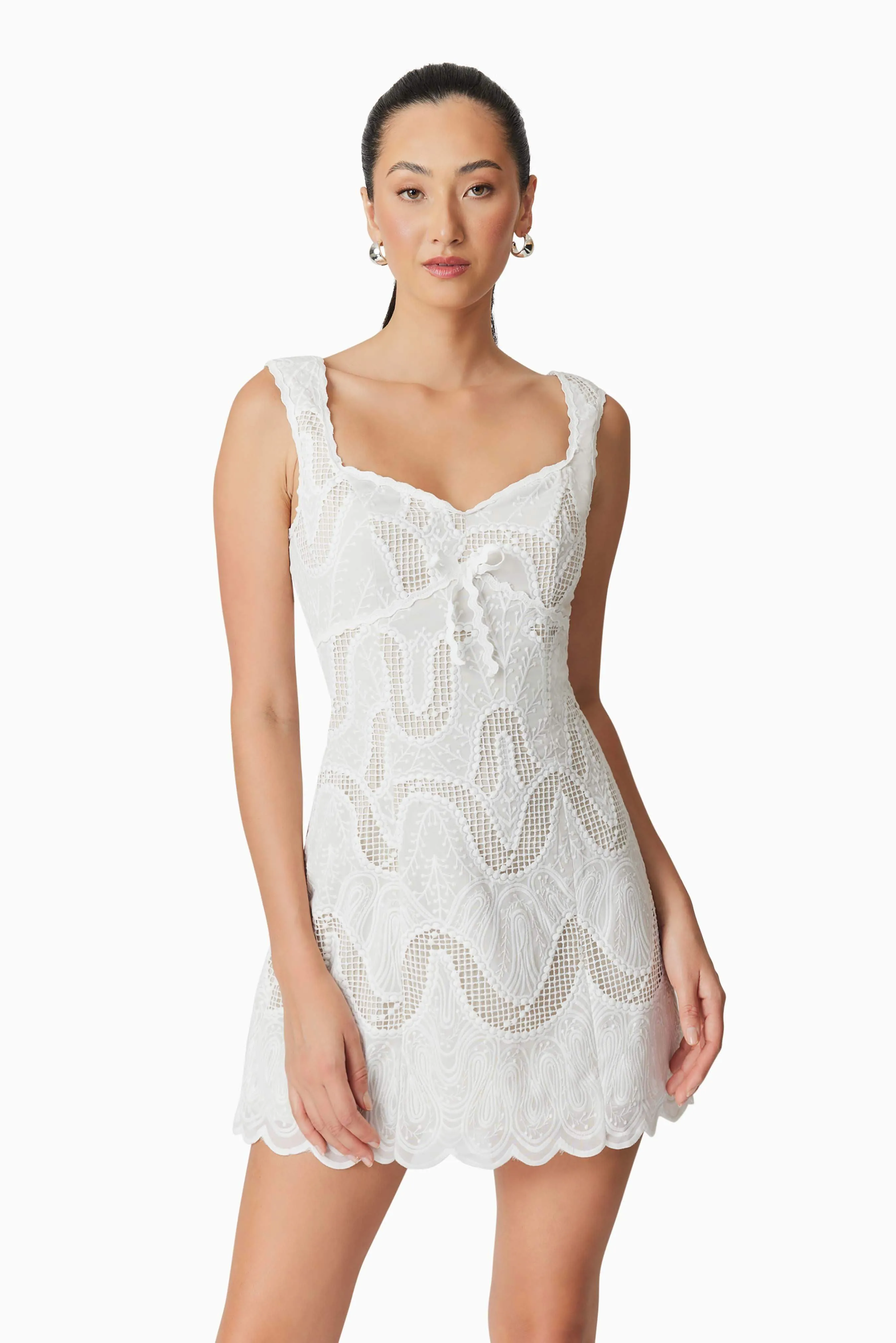 Eliza Mini Dress in White