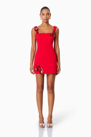 Emma Eventwear Mini Dress In Red