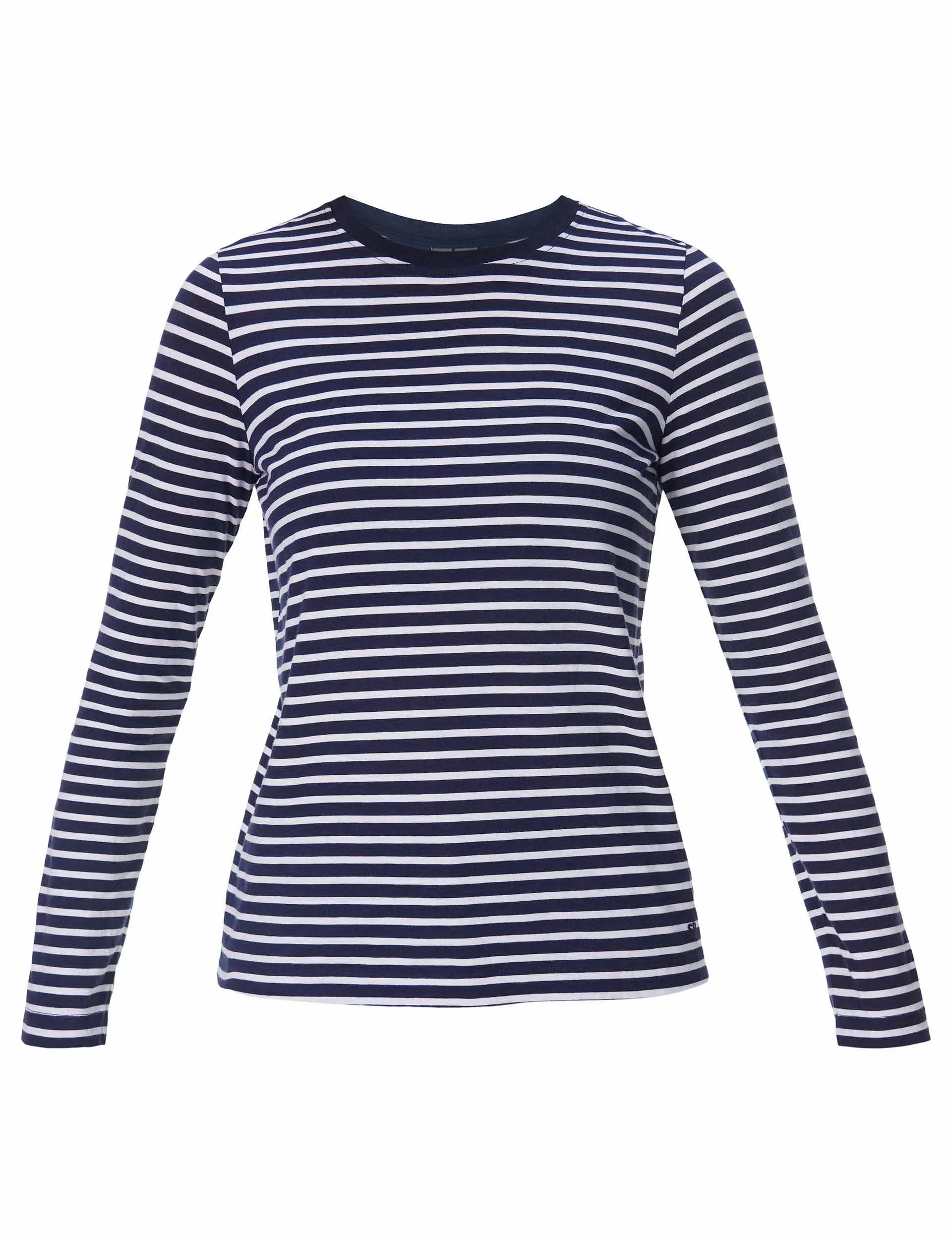 Essential Long Sleeve T-Shirt - Navy Blue White Stripe