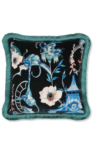 Euphoria Velvet Cushion - Cobalt