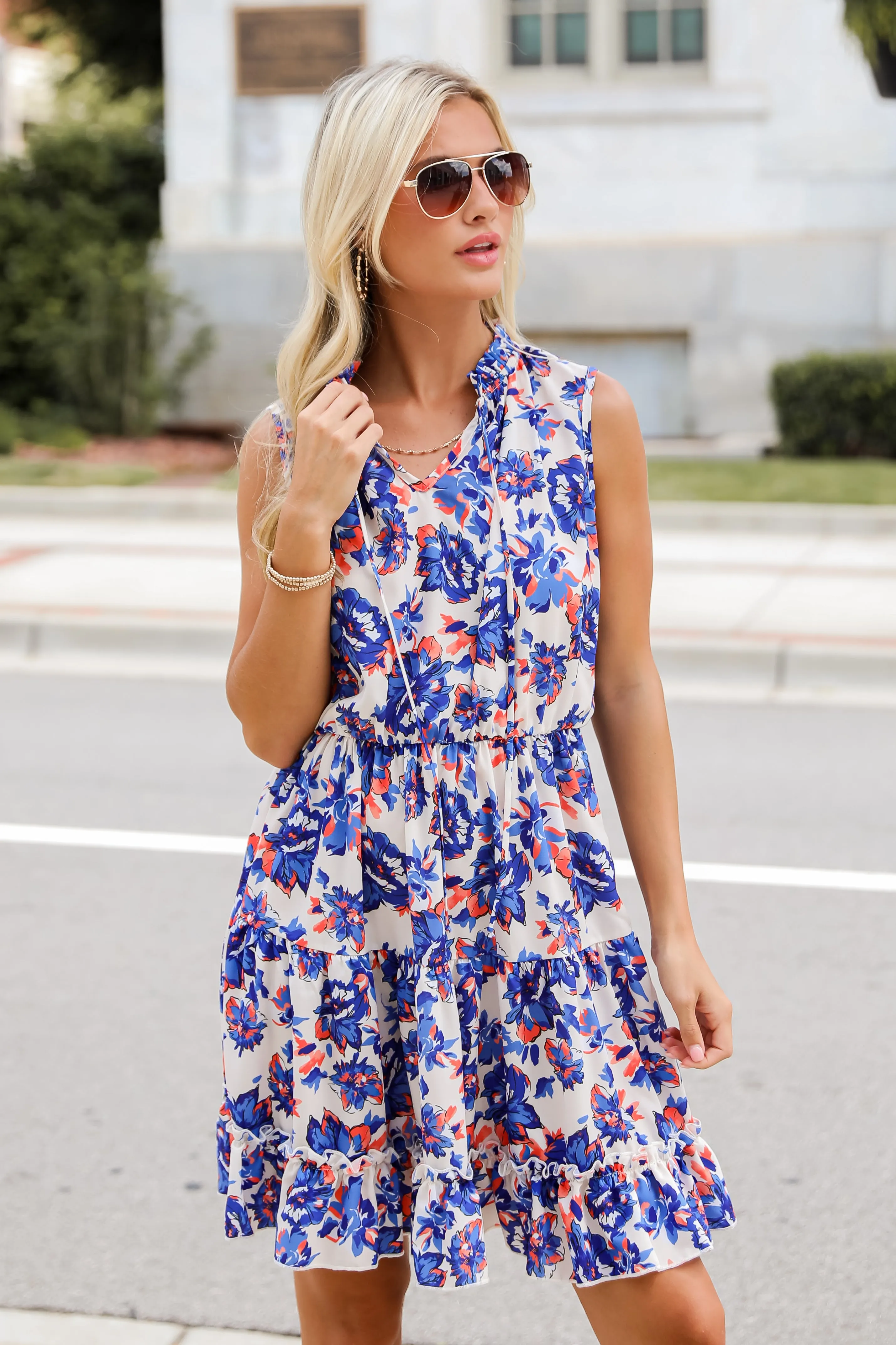 FINAL SALE - Formally Invited Navy Floral Mini Dress